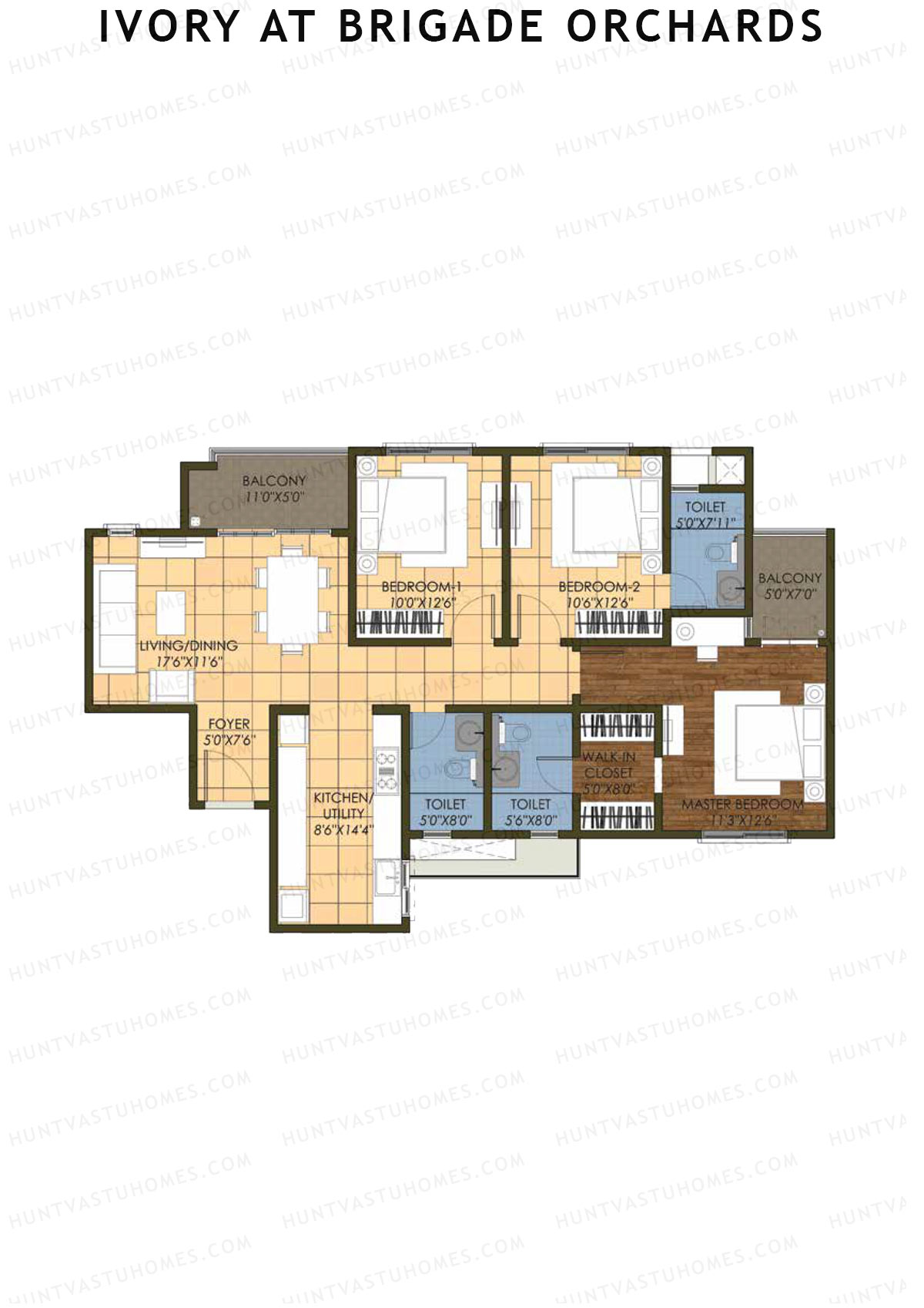 Ivory At Brigade Orchards Block C Unit 20 (Type 1) Floor Plan