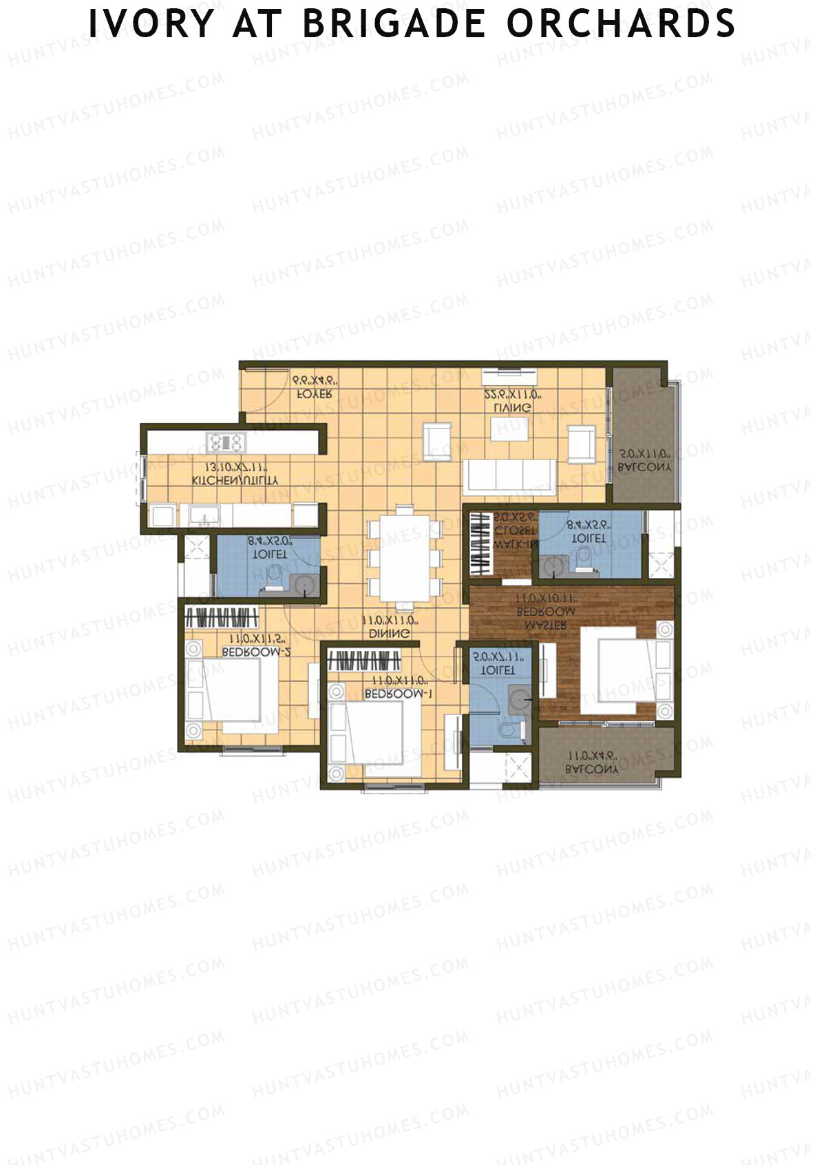 Ivory At Brigade Orchards Block E Unit 25 (Type 2) Floor Plan