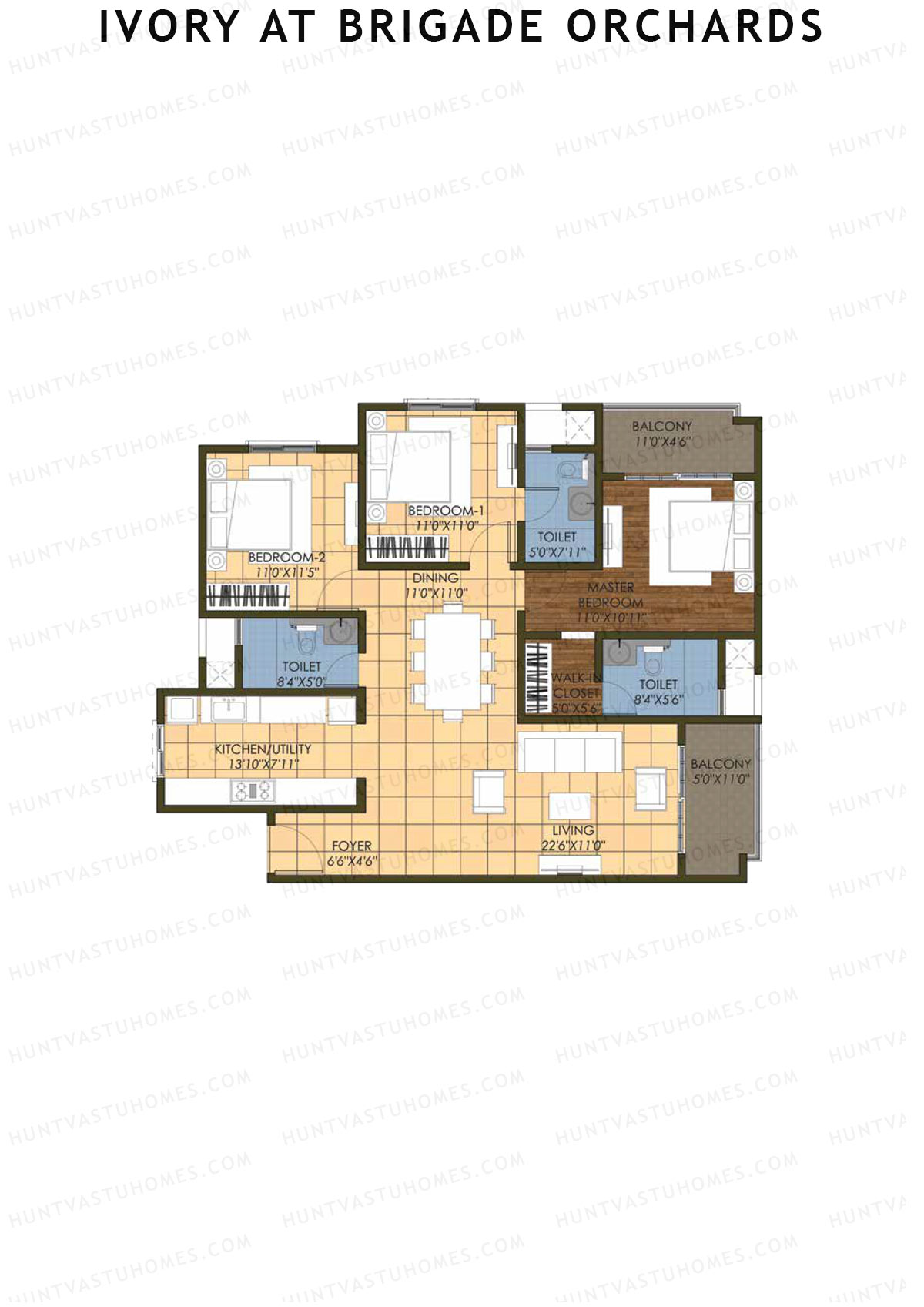 Ivory At Brigade Orchards Block E Unit 26 (Type 2) Floor Plan