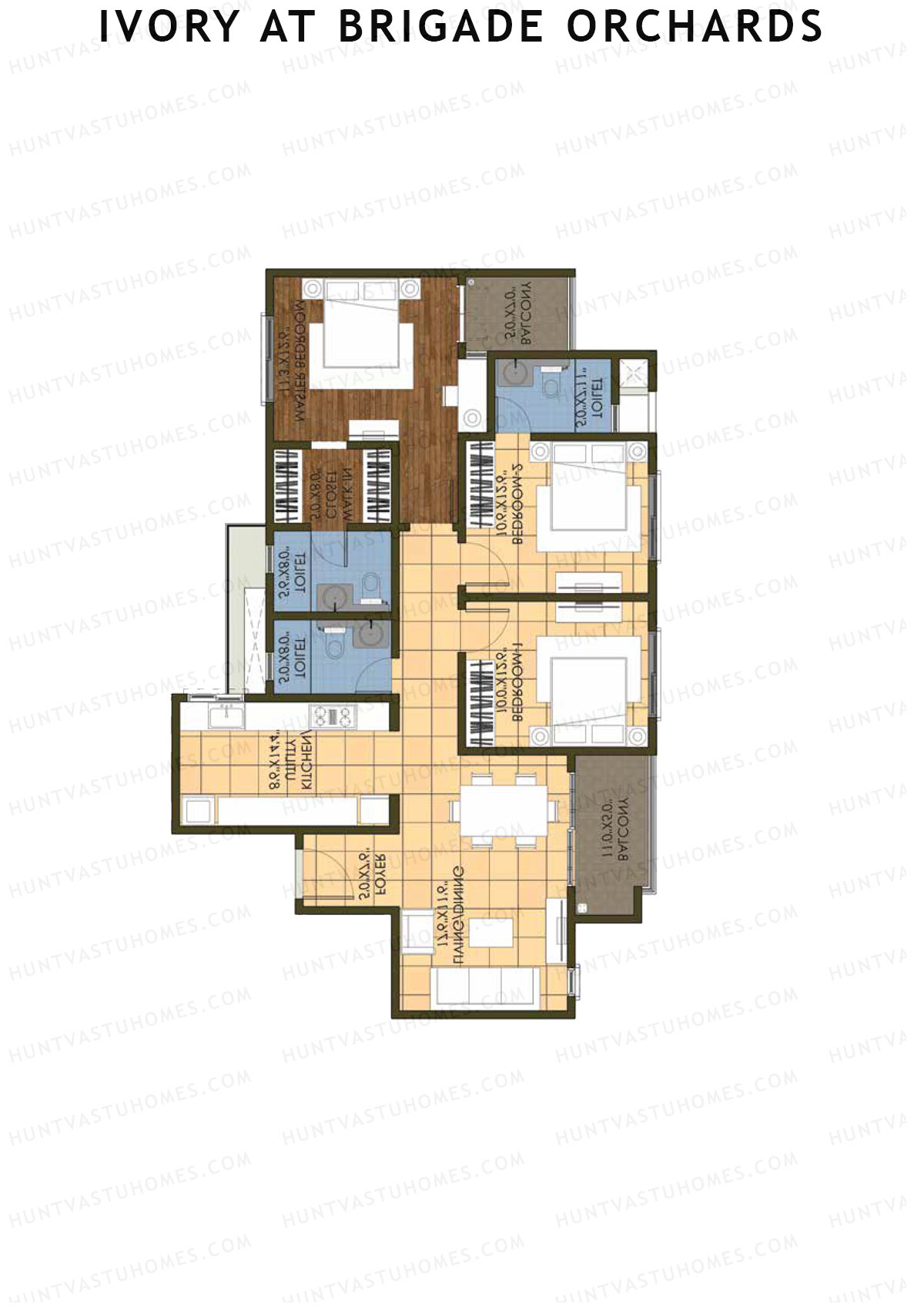 Ivory At Brigade Orchards Block E Unit 27 (Type 1) Floor Plan