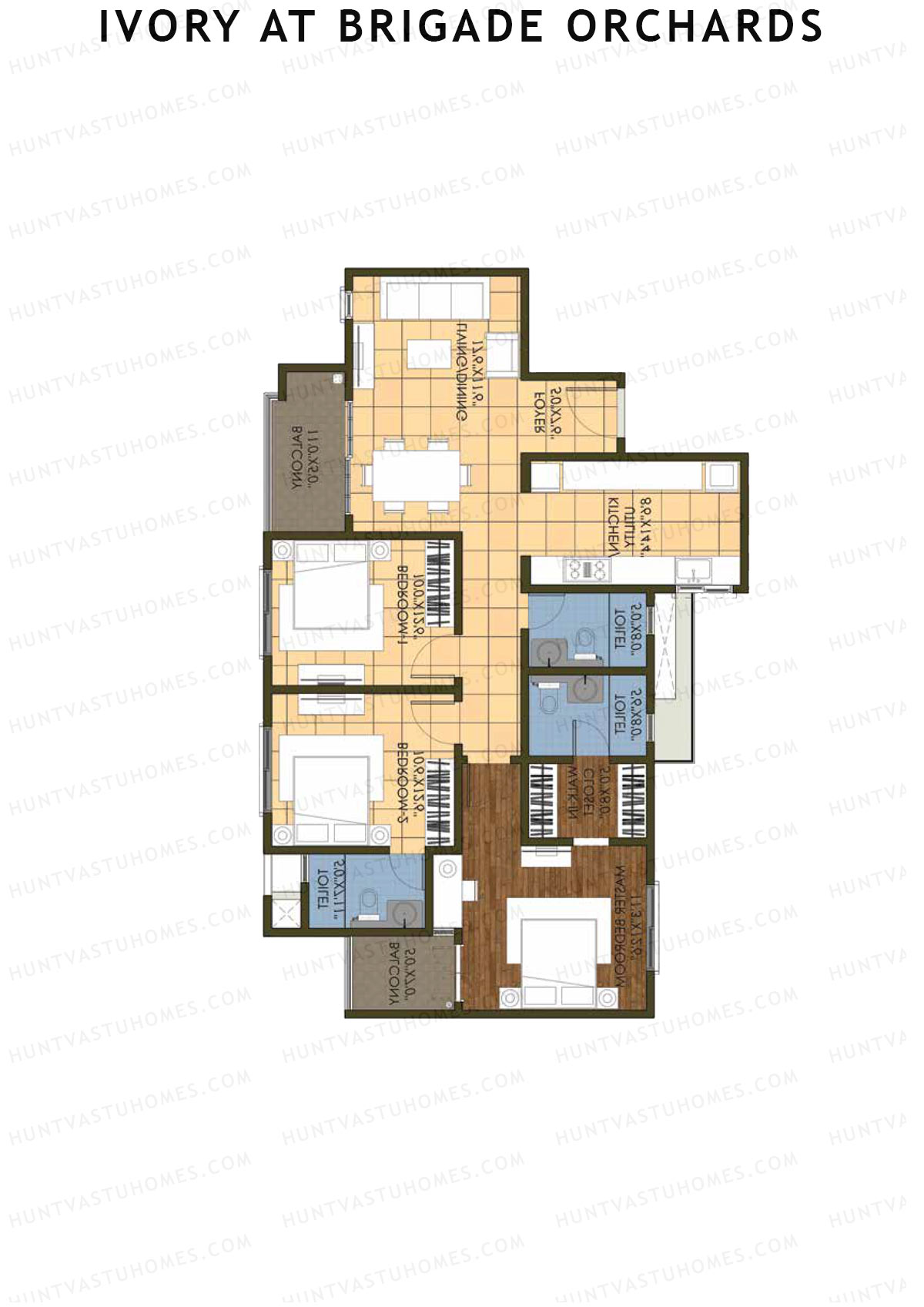 Ivory At Brigade Orchards Block F Unit 29 (Type 1) Floor Plan