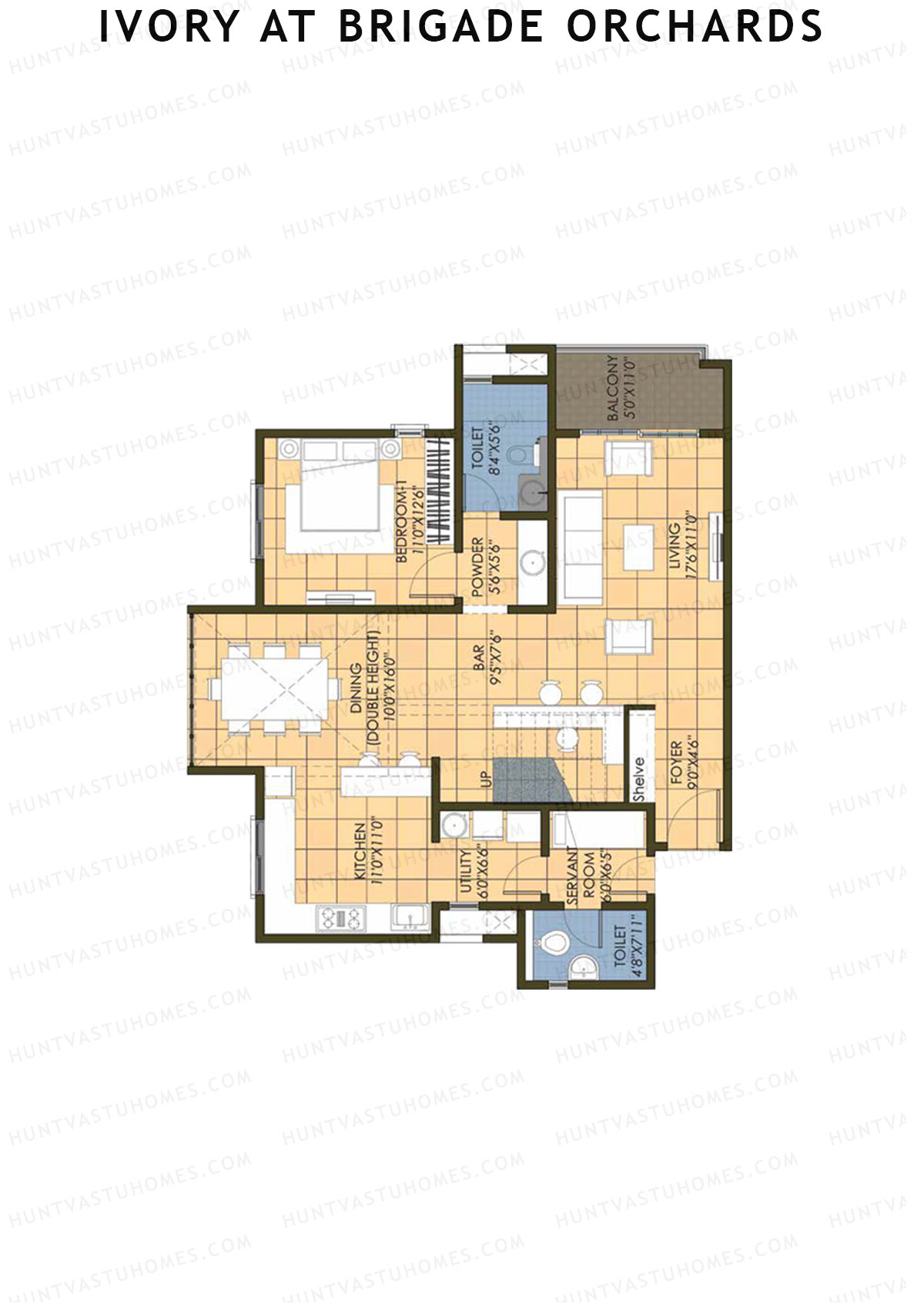 Ivory At Brigade Orchards Block F Unit 32 (Duplex ) Floor Plan