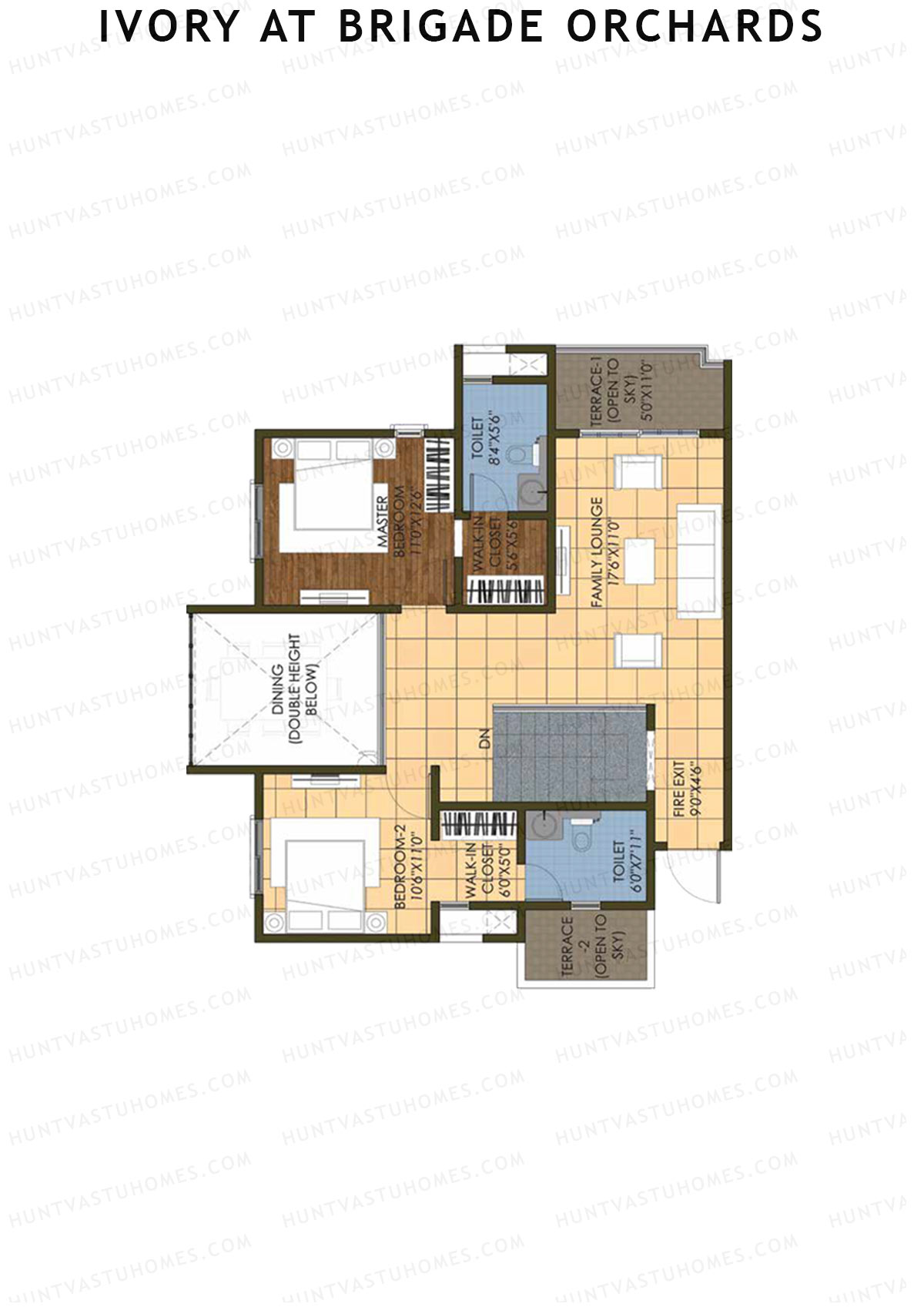 Ivory At Brigade Orchards Block F Unit 32 (Duplex ) Floor Plan