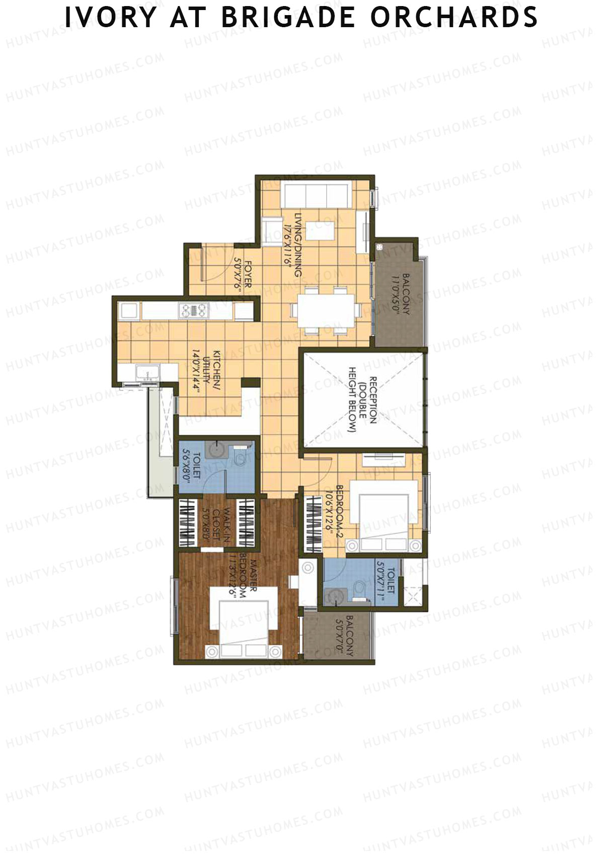 Ivory At Brigade Orchards Block F Unit 36 (Type 2) Floor Plan
