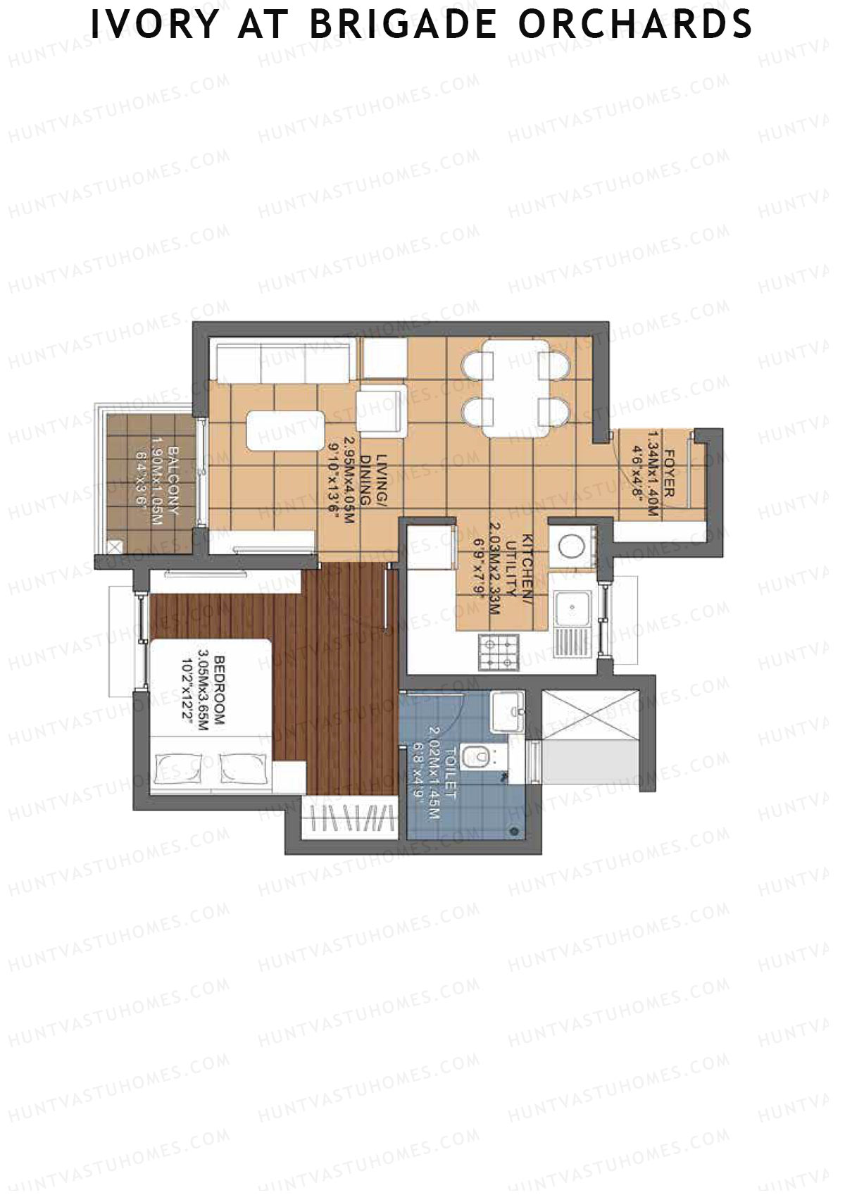 Ivory At Brigade Orchards Block J Unit 33 (Type 2) Floor Plan