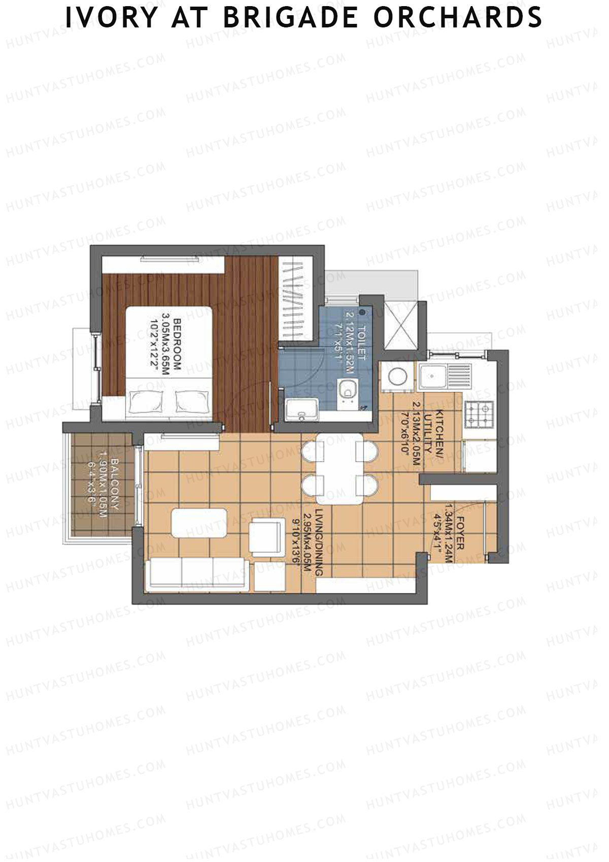 Ivory At Brigade Orchards Block J Unit 34 (Type 3) Floor Plan