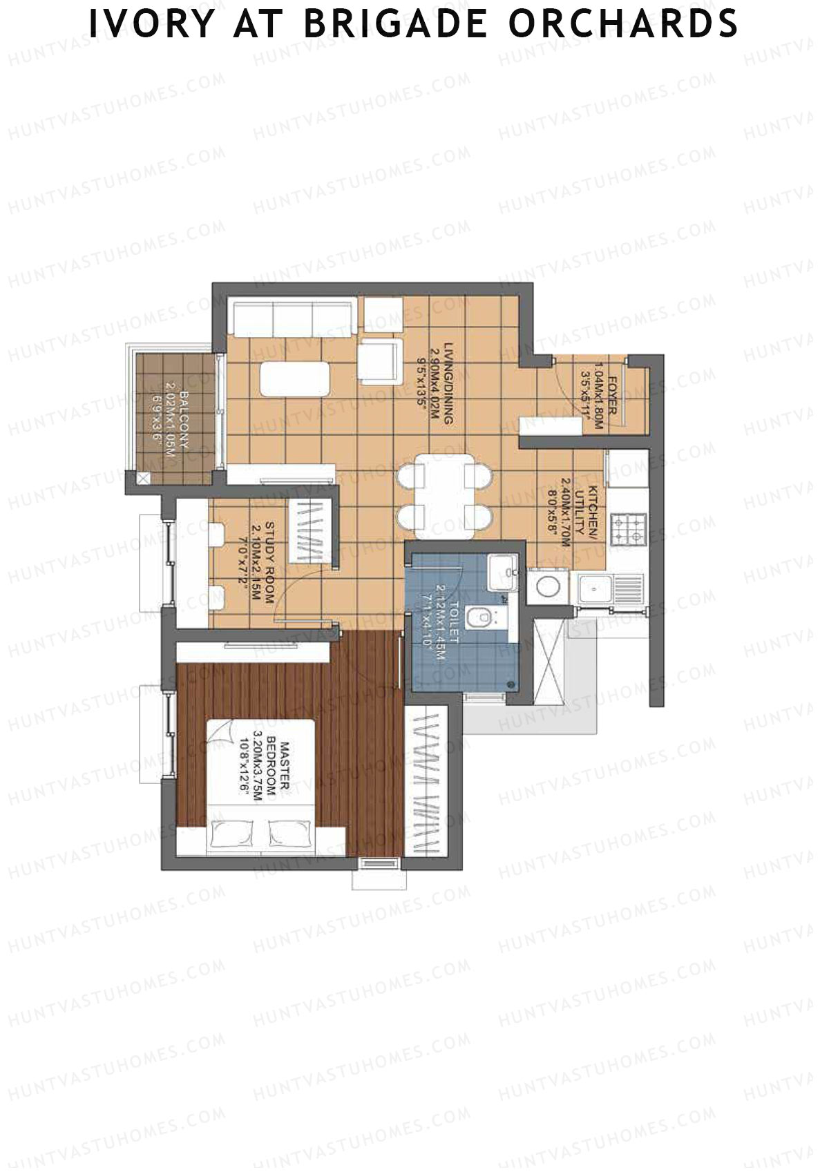 Ivory At Brigade Orchards Block J Unit 35 (Type 2) Floor Plan