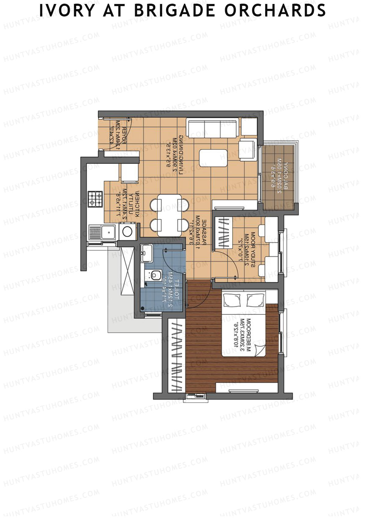Ivory At Brigade Orchards Block J Unit 42 (Type 1) Floor Plan