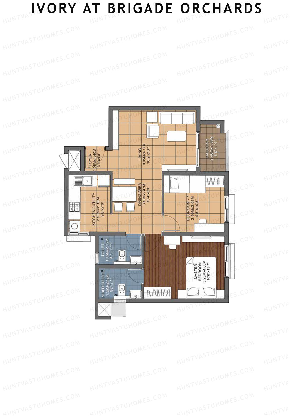 Ivory At Brigade Orchards Block K Unit 43 (Type 2) Floor Plan