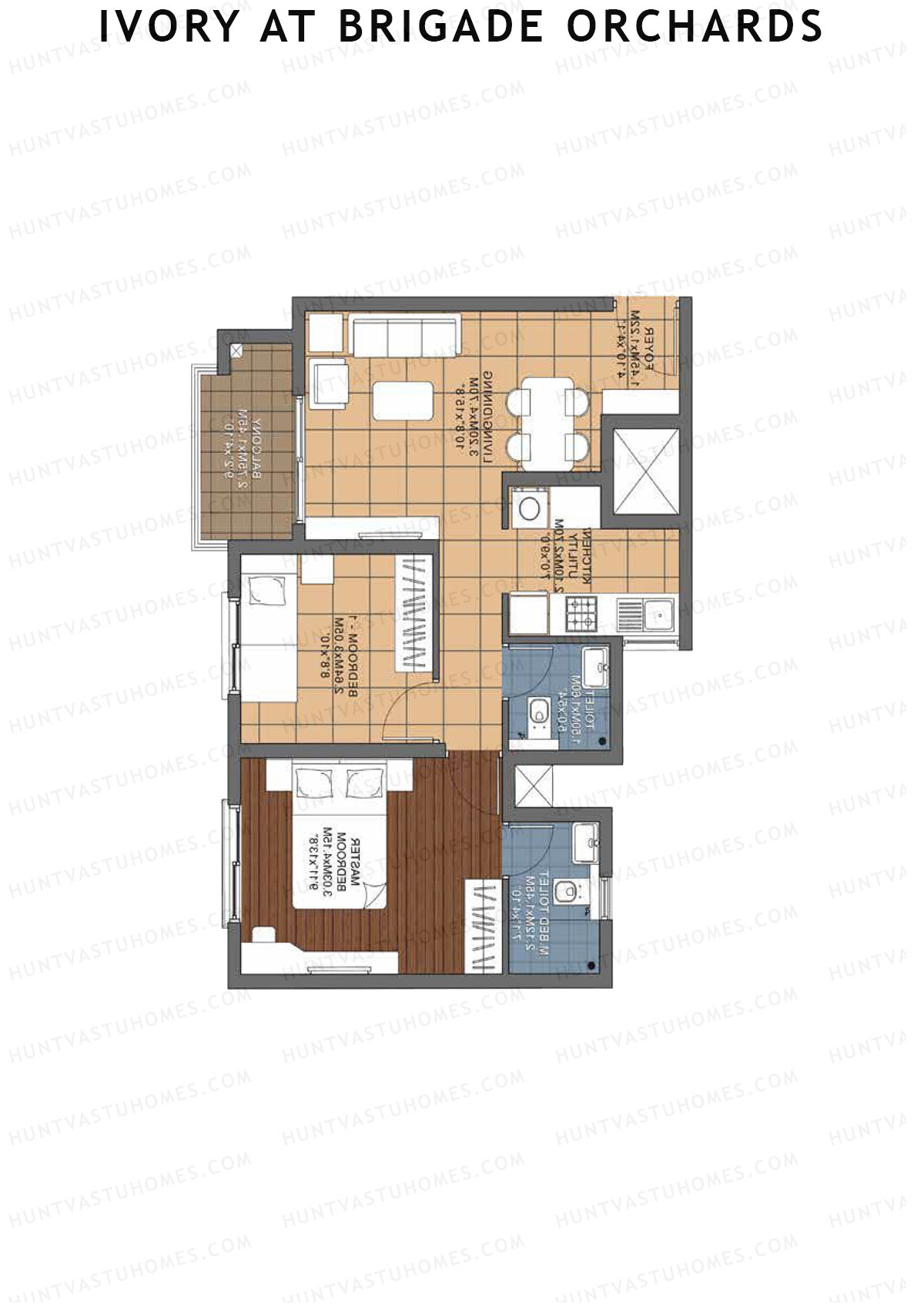 Ivory At Brigade Orchards Block K Unit 44 (Type 2) Floor Plan