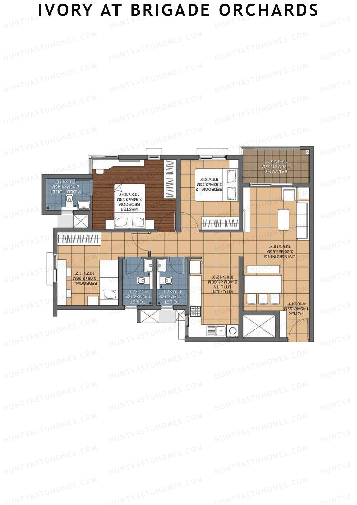 Ivory At Brigade Orchards Block K Unit 47 (Type 2) Floor Plan