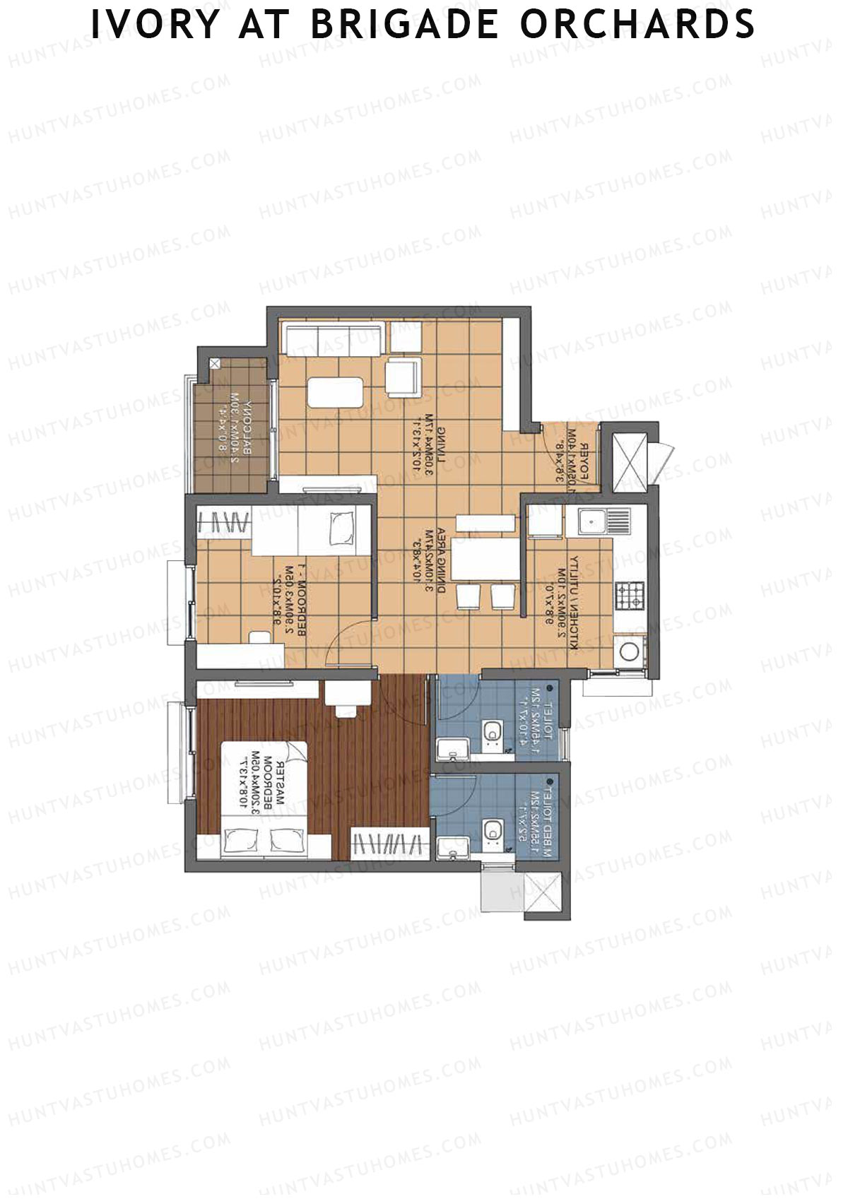 Ivory At Brigade Orchards Block K Unit 49 (Type 2) Floor Plan