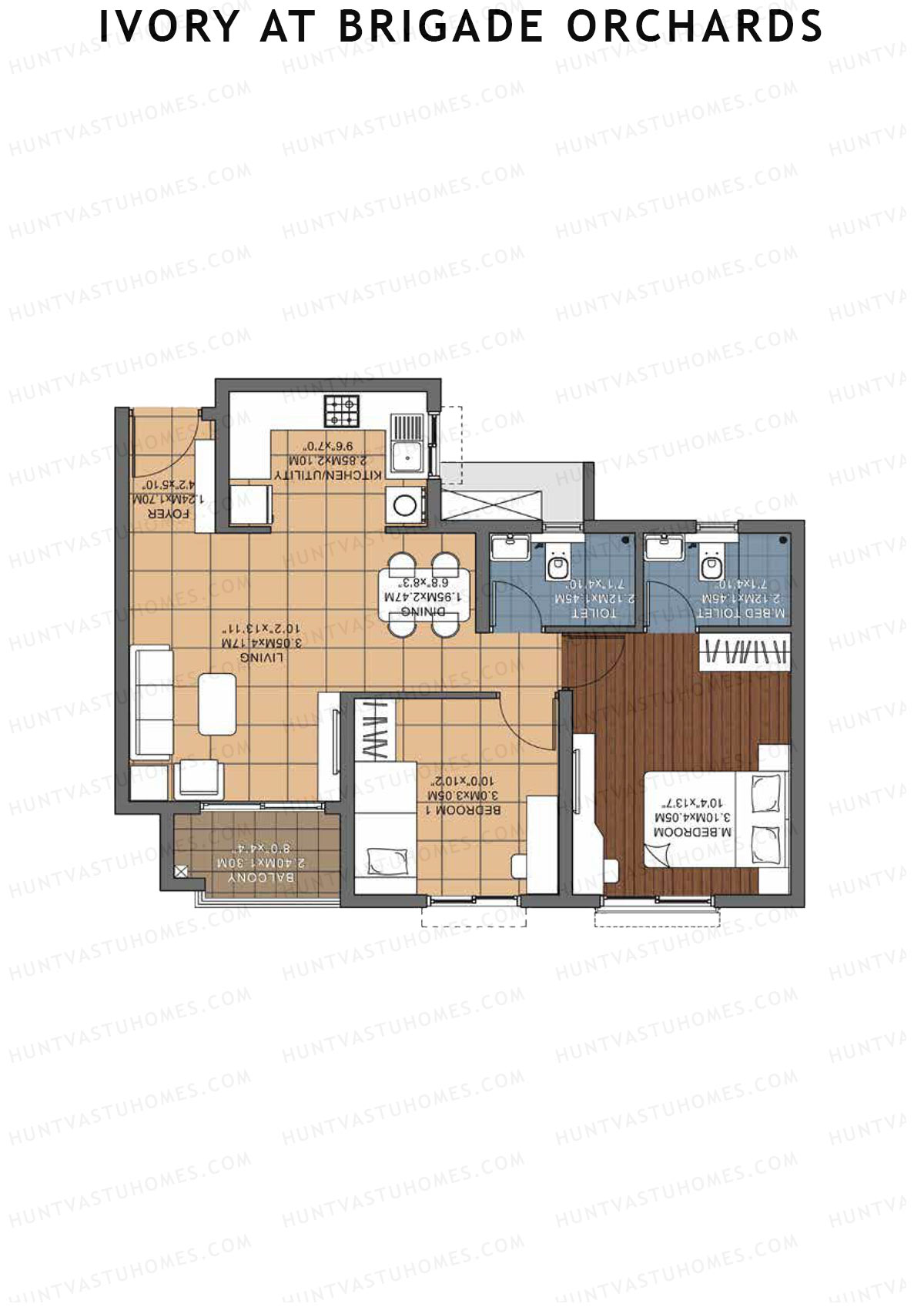 Ivory At Brigade Orchards Block L Unit 55 (Type 1) Floor Plan