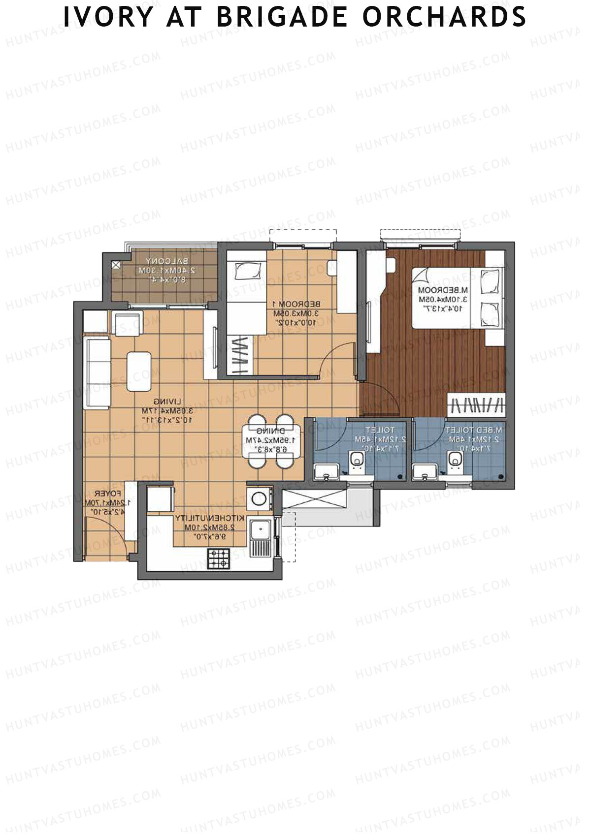 Ivory At Brigade Orchards Block L Unit 58 (Type 1) Floor Plan