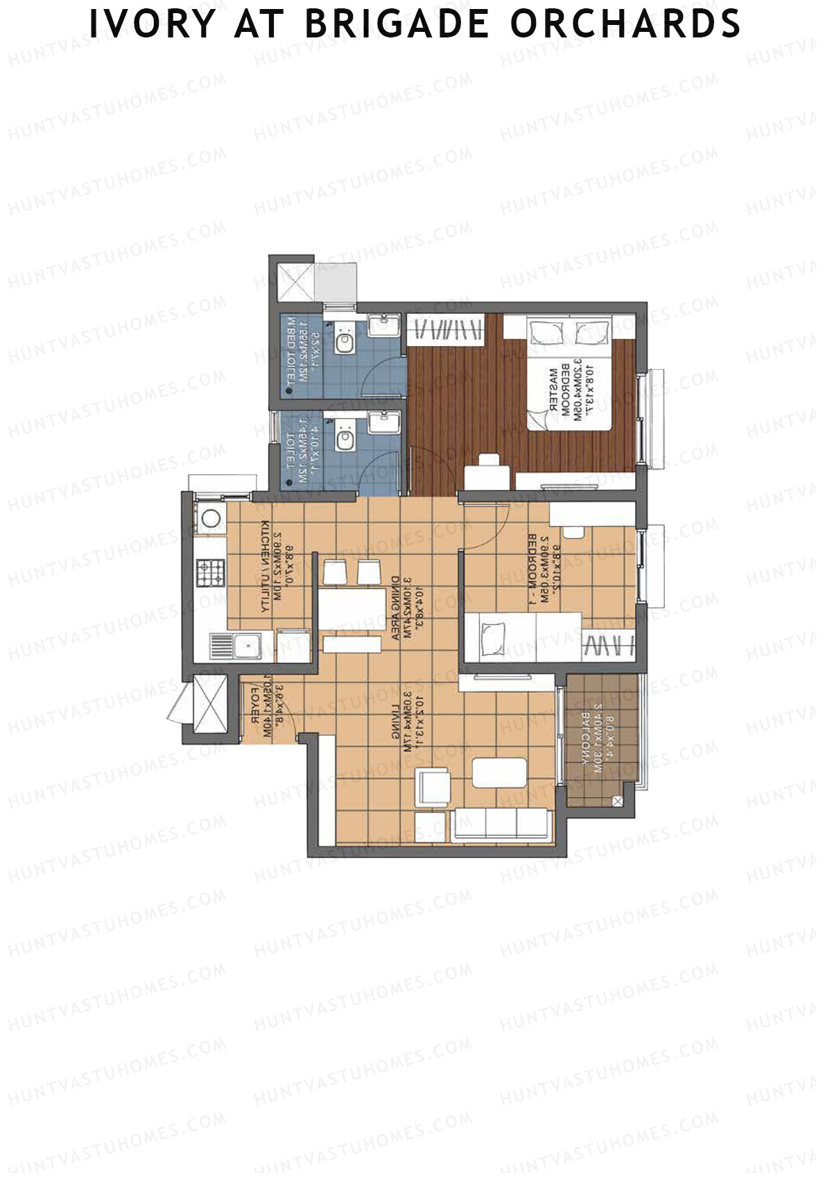 Ivory At Brigade Orchards Block L Unit 60 (Type 2) Floor Plan