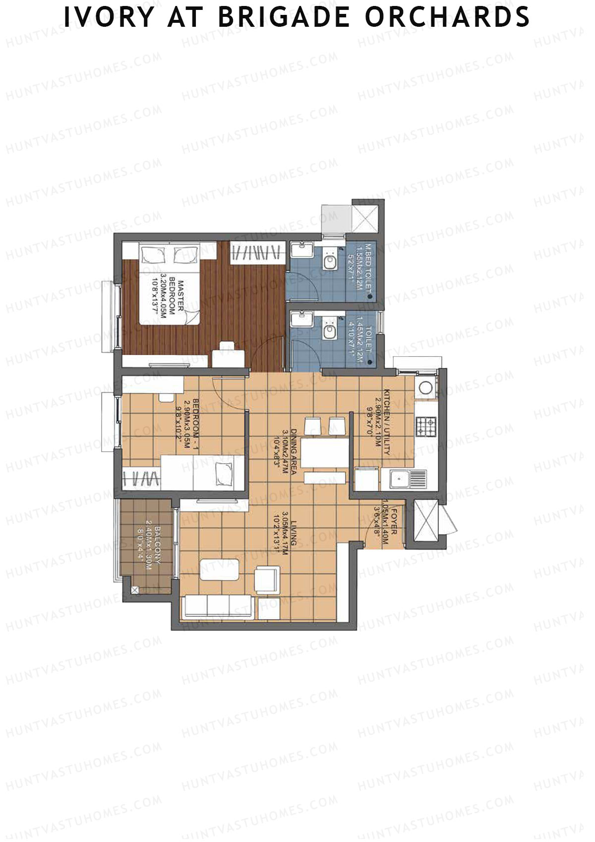Ivory At Brigade Orchards Block L Unit 66 (Type 2) Floor Plan