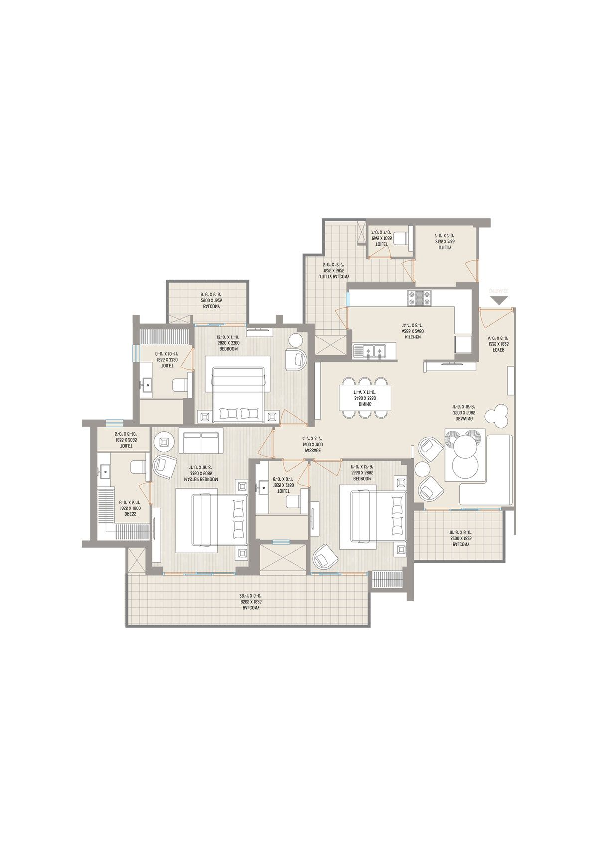 Ivy County Tower B2 Unit 4 Floor Plan