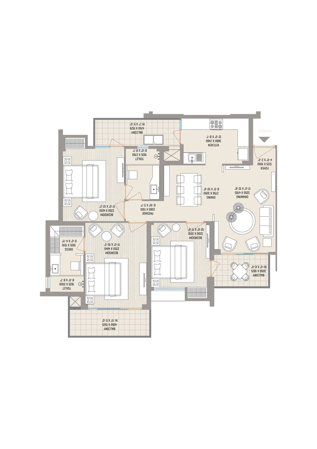 Ivy County Tower C2 Unit 4 Floor Plan