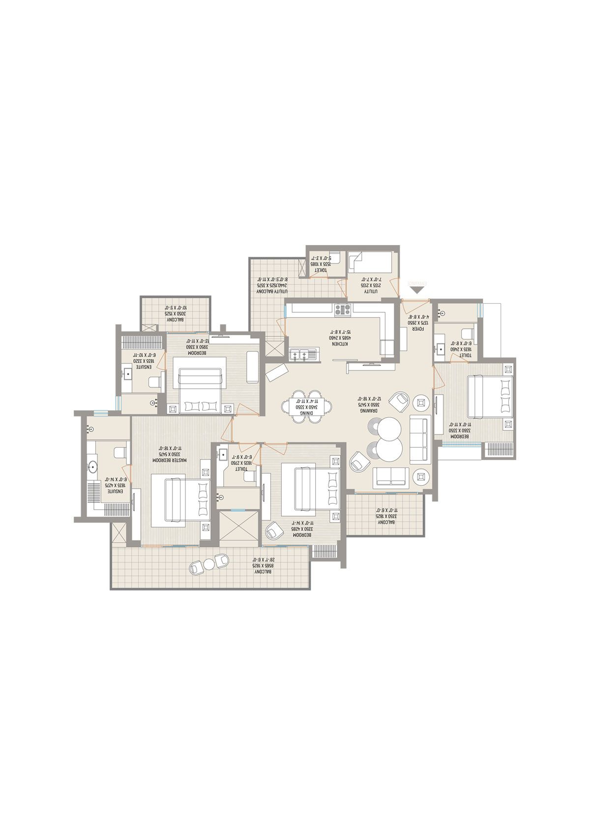 Ivy County Tower A1 Unit 2 Floor Plan