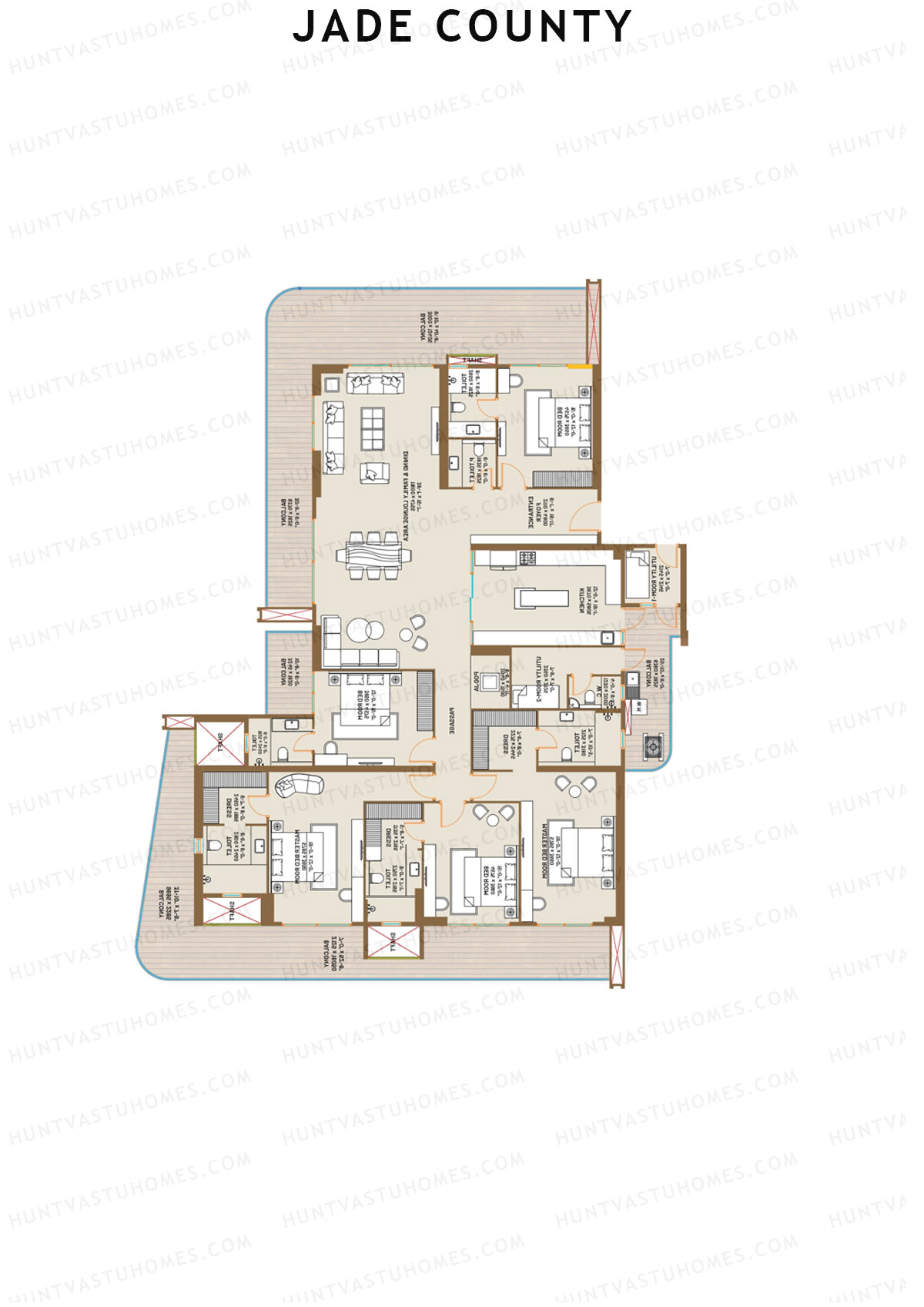 Jade County Tower A Unit 1 (Type A) Floor Plan
