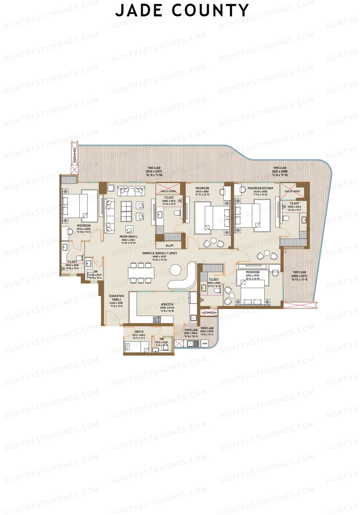 Jade County Tower B1 Unit 2 (Type B) Floor Plan