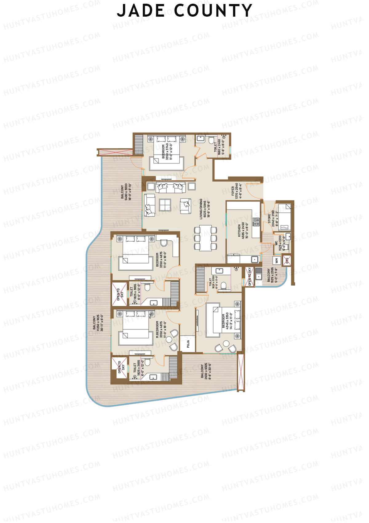 Jade County Tower C1 Unit 1 (Type C) Floor Plan