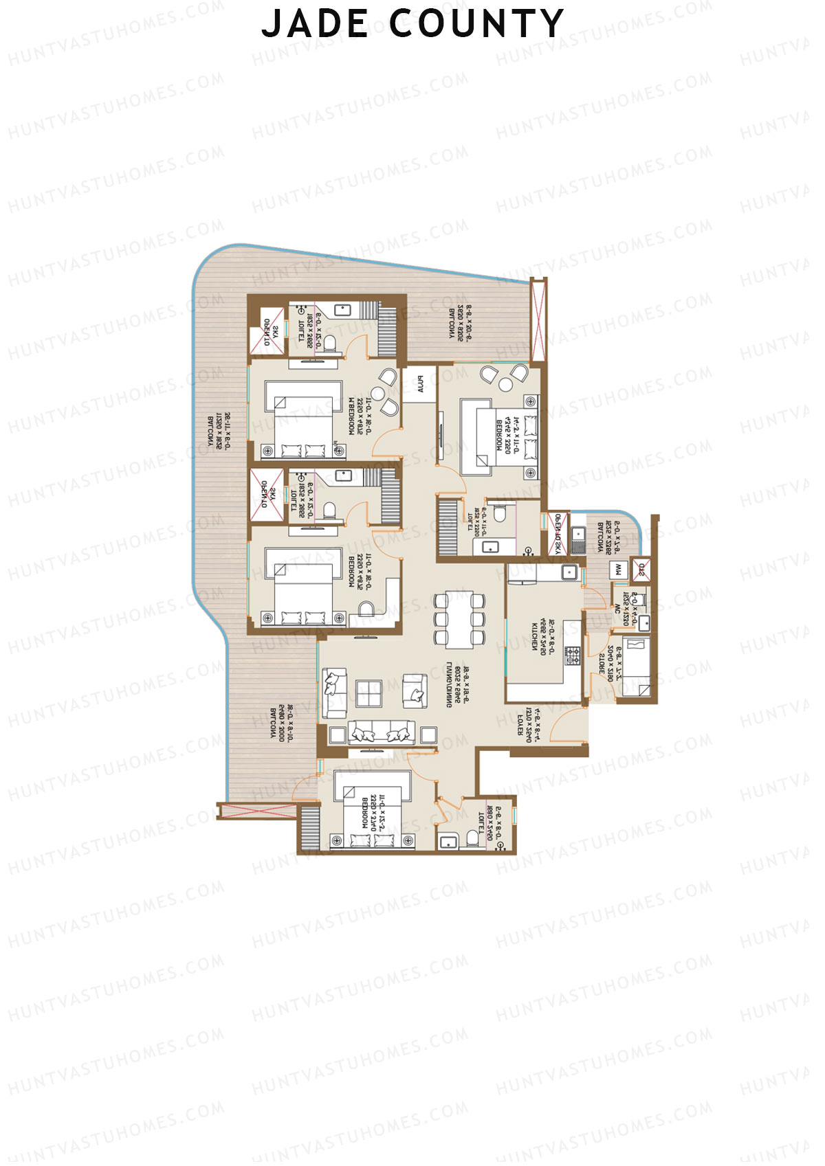 Jade County Tower C1 Unit 2 (Type C) Floor Plan