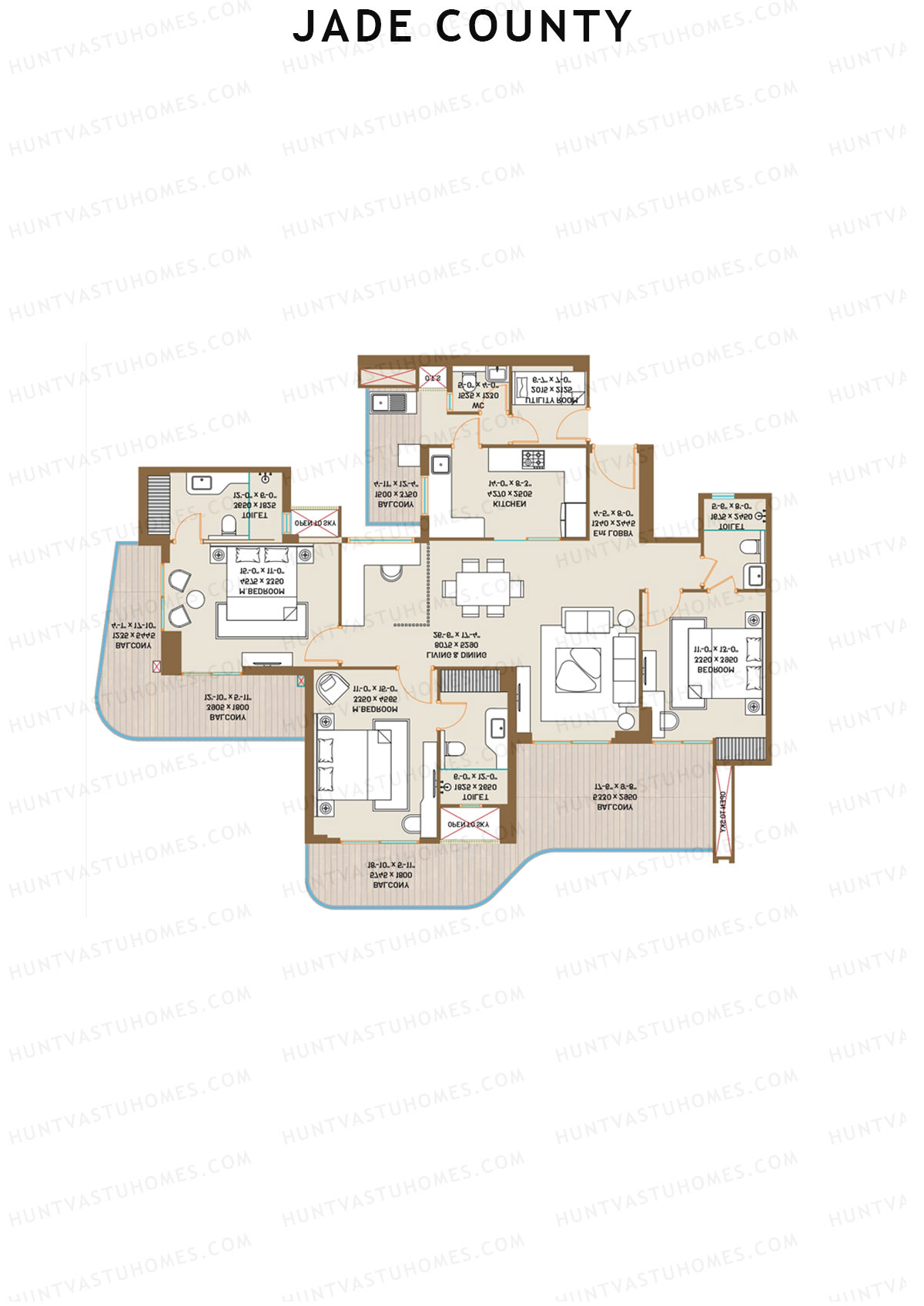 Jade County Tower D1 Unit 2 (Type D) Floor Plan