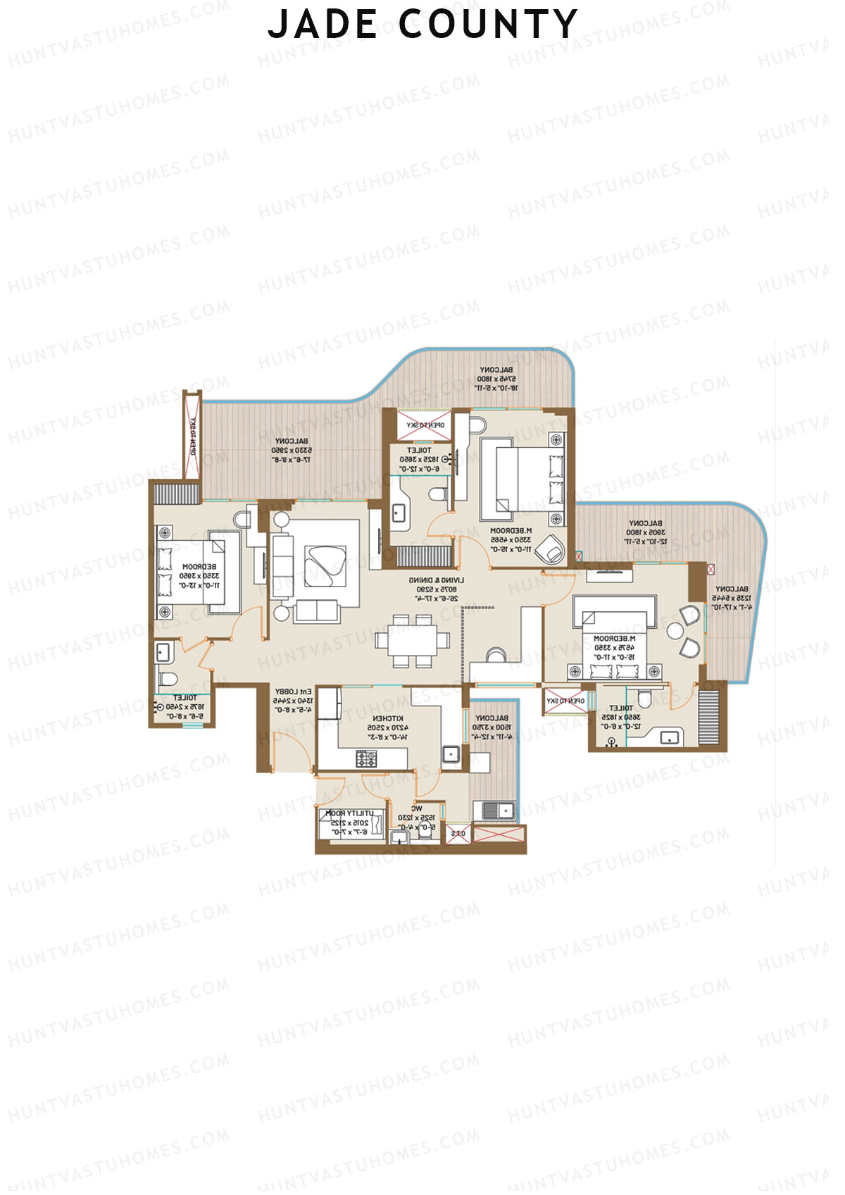 Jade County Tower D2 Unit 4 (Type D) Floor Plan