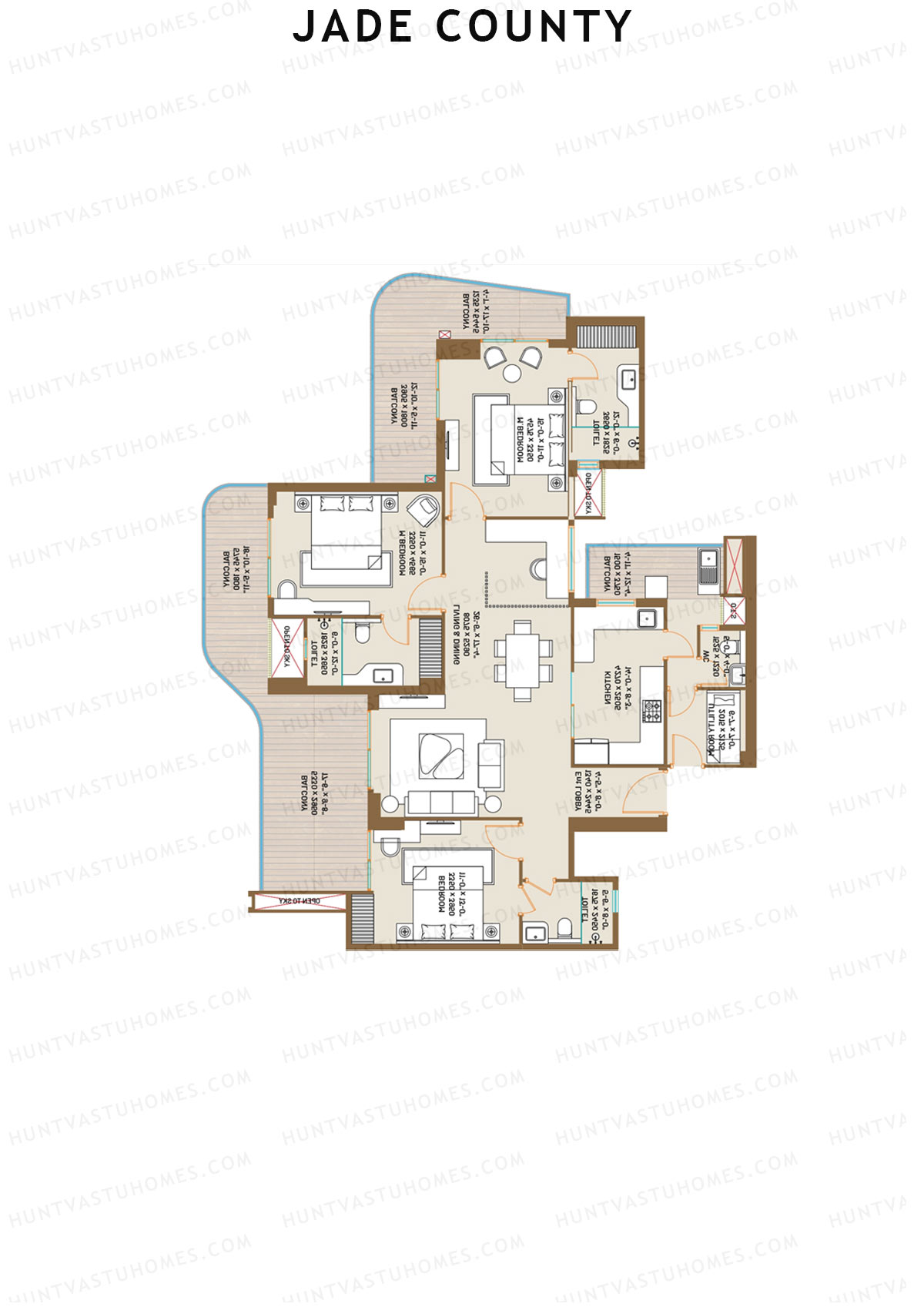Jade County Tower D3 Unit 4 (Type D) Floor Plan
