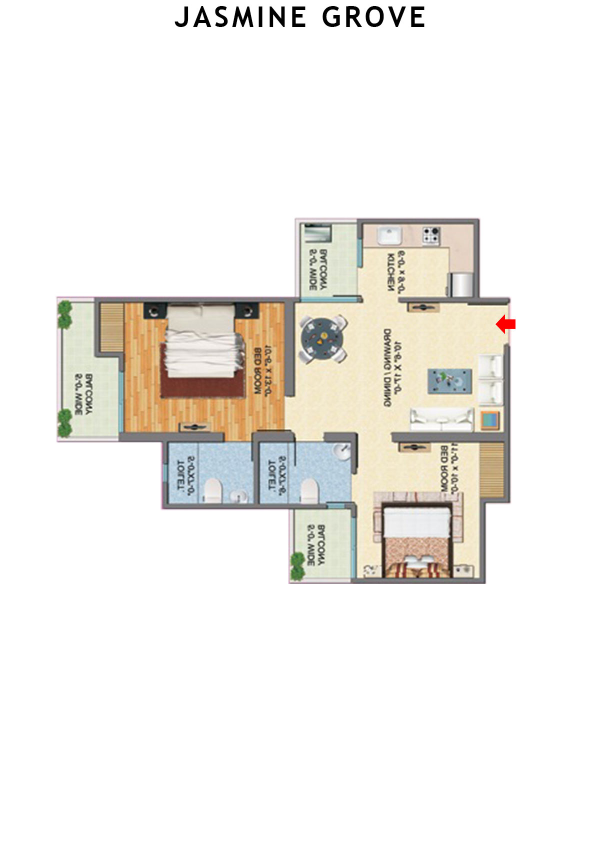 Jasmine Grove Hazel 1 Unit 1 Floor Plan