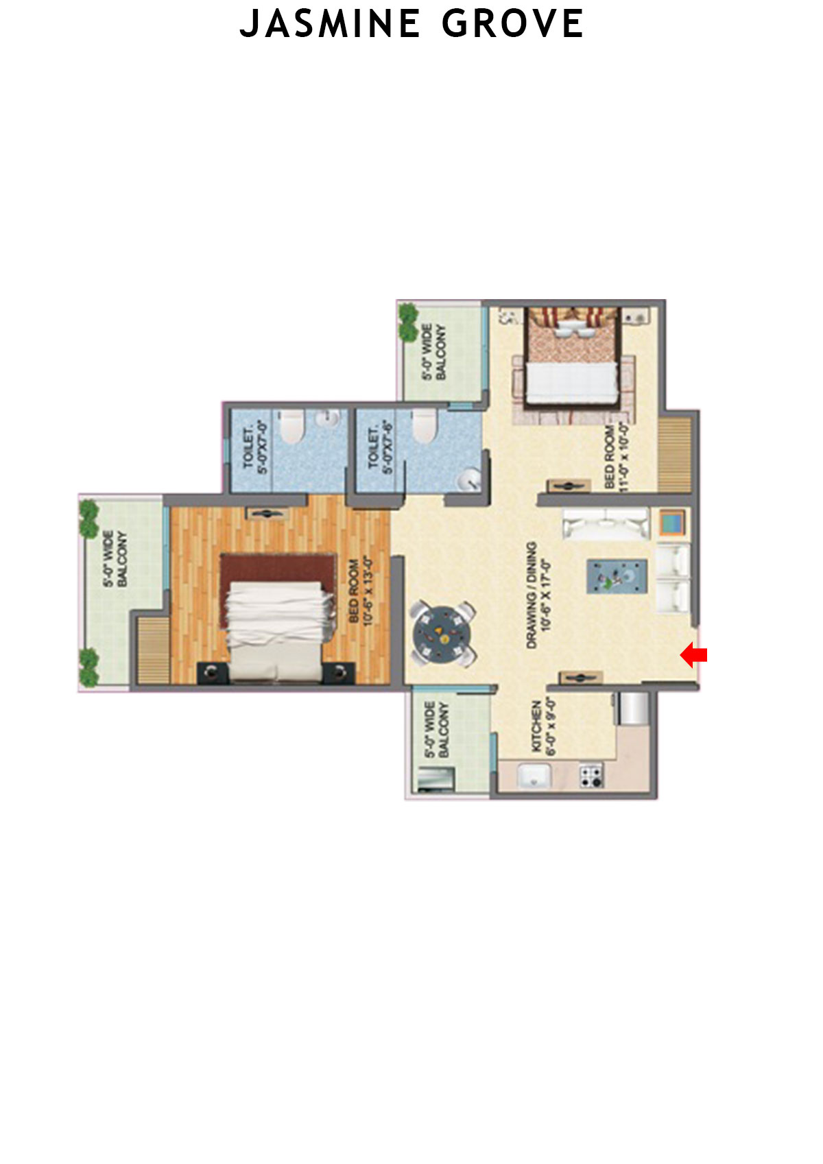 Jasmine Grove Hazel 2 Unit 16 Floor Plan