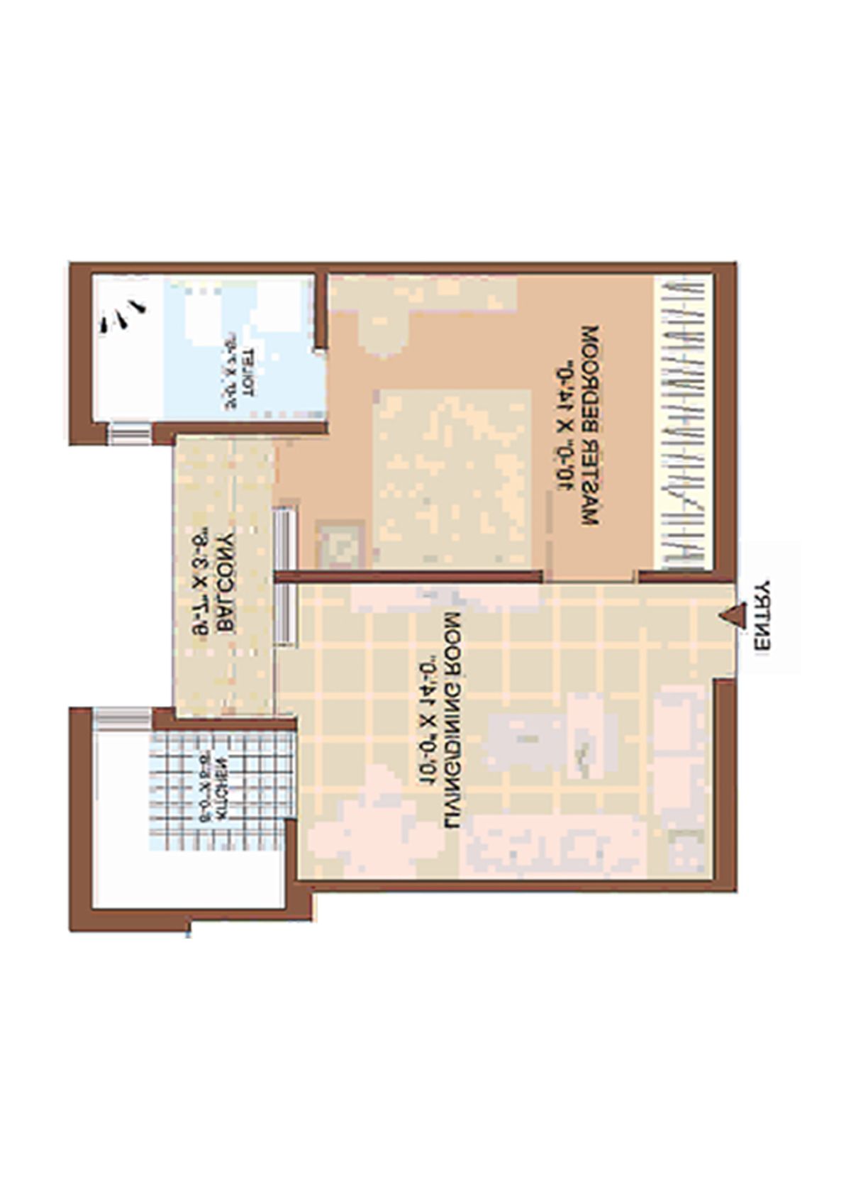 Jaypee Greens Kasa Isles, KSI 15, Unit 2 (Type A), 1BHK, Super Area 915   sq ft 