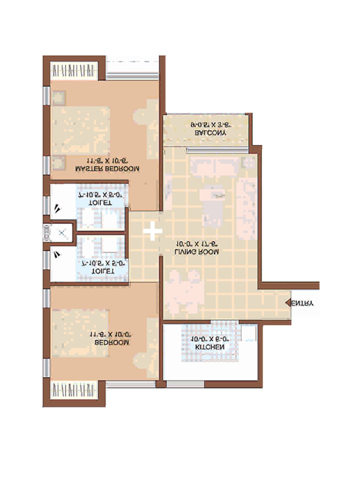 Jaypee Greens Kasa Isles, KSI 12, Unit 1 (Type A), 2BHK, Super Area 915   sq ft 