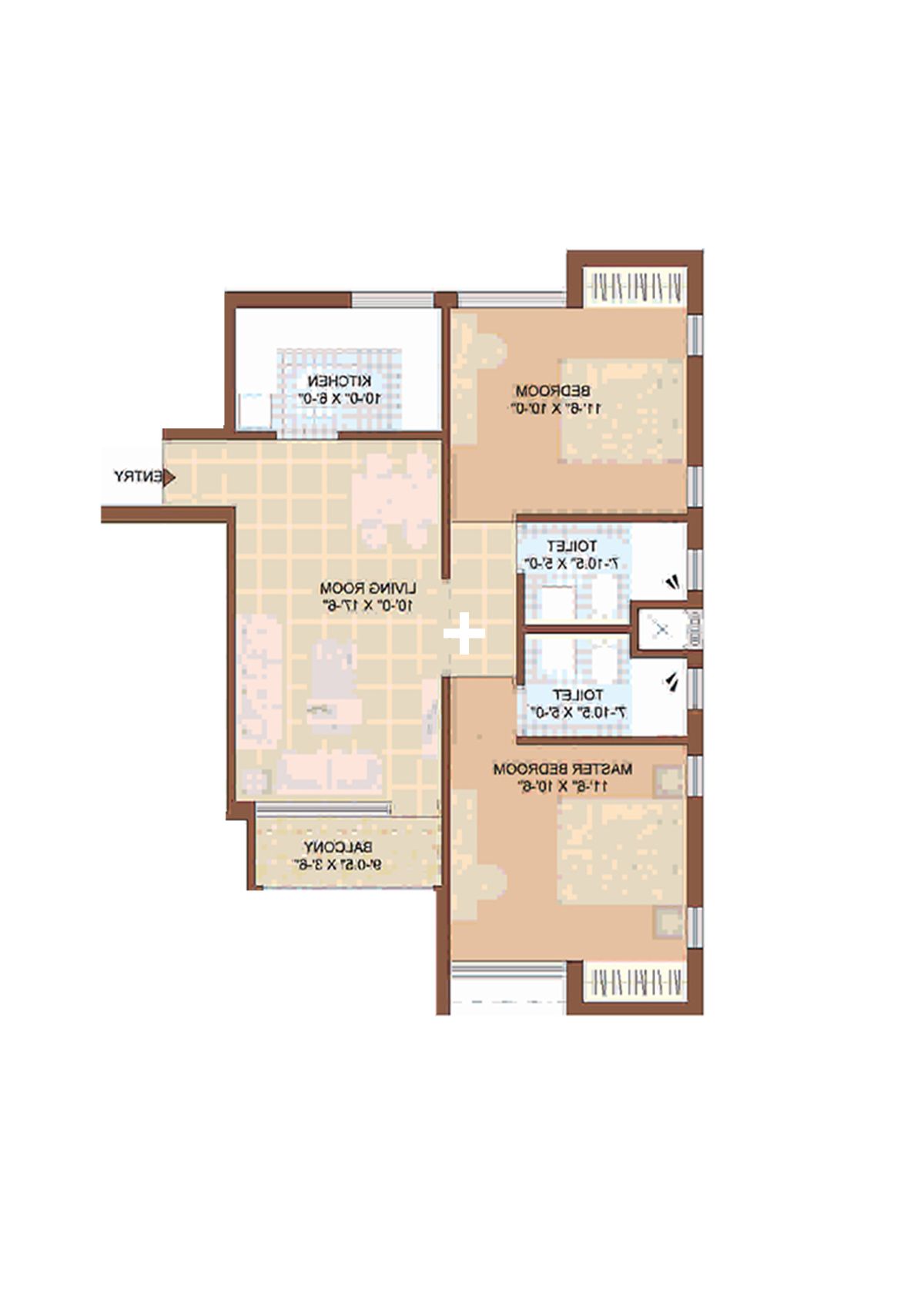 Jaypee Greens Kasa Isles, KSI 12, Unit 5 (Type A), 2BHK, Super Area 915   sq ft 