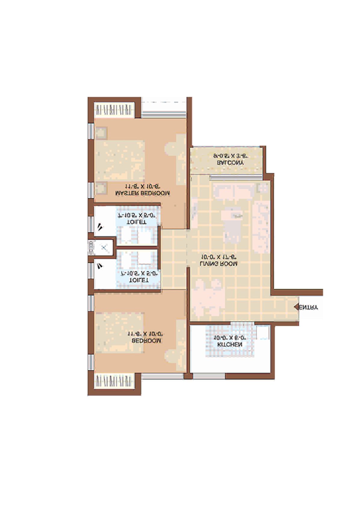 Jaypee Greens Kasa Isles, KSI 14, Unit 5 (Type A), 2BHK, Super Area 915   sq ft 