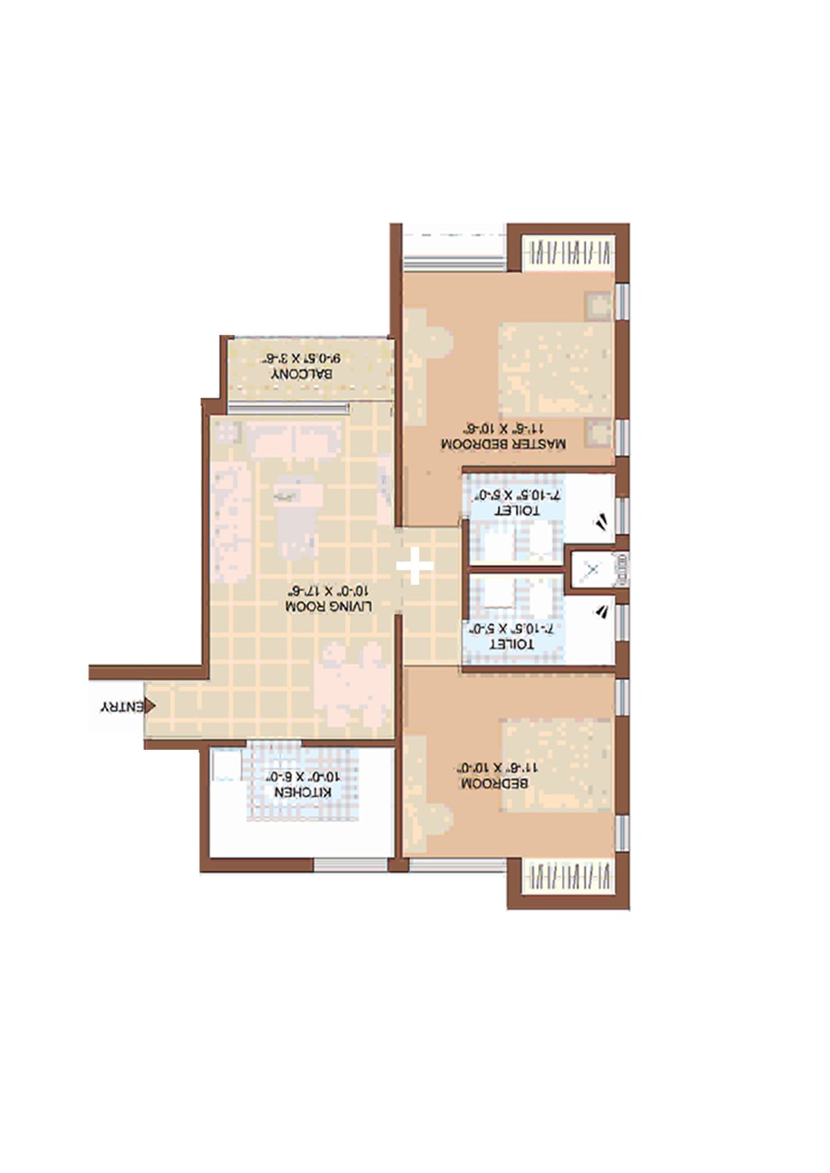 Jaypee Greens Kasa Isles, KSI 14, Unit 8 (Type A), 2BHK, Super Area 915   sq ft 