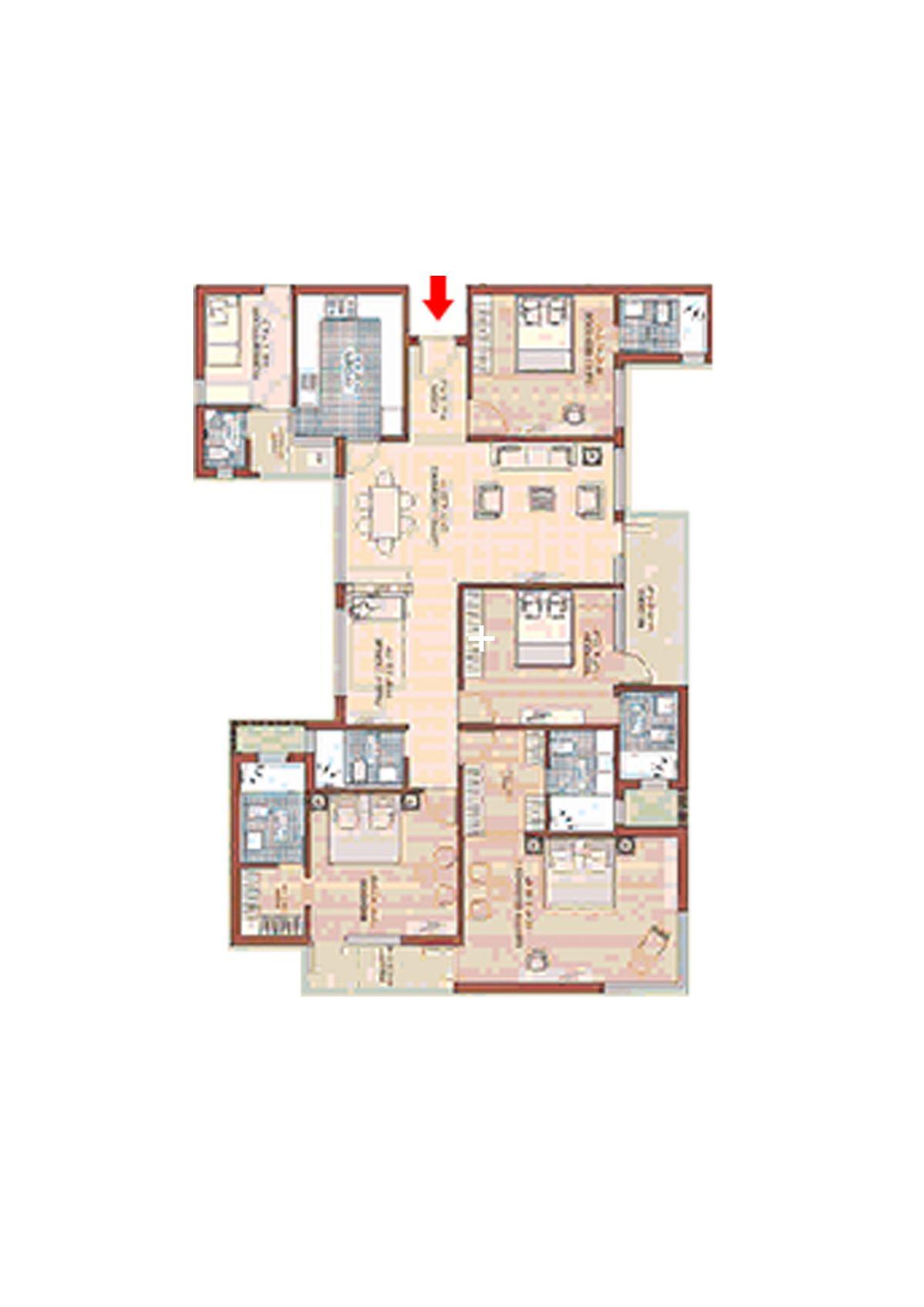 Jaypee Greens Kasa Isles, KSI 16, Unit 1 (Type F), 4BHK, Super Area 1870   sq ft 