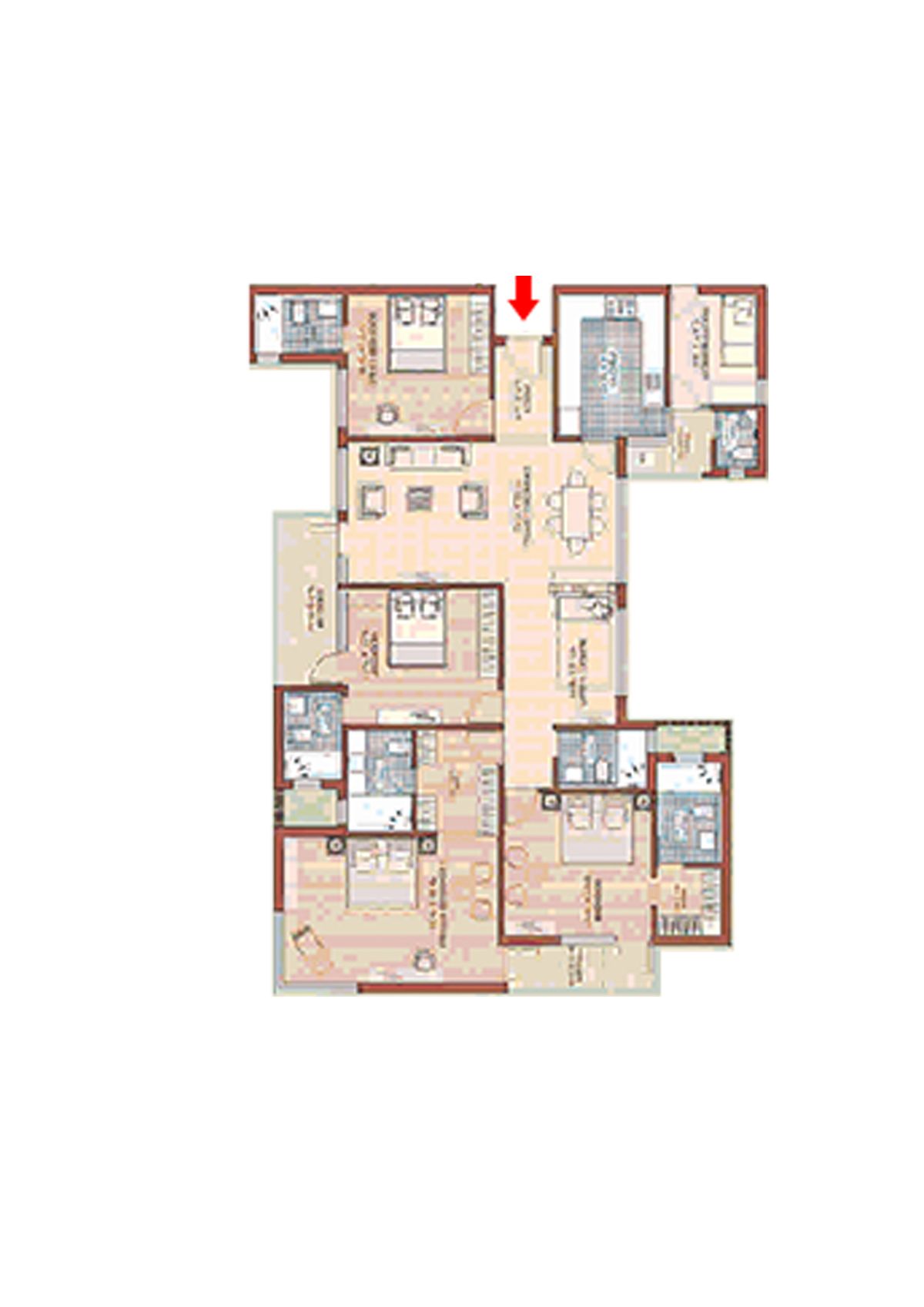 Jaypee Greens Kasa Isles, KSI 16, Unit 2 (Type F), 4BHK, Super Area 1870   sq ft 