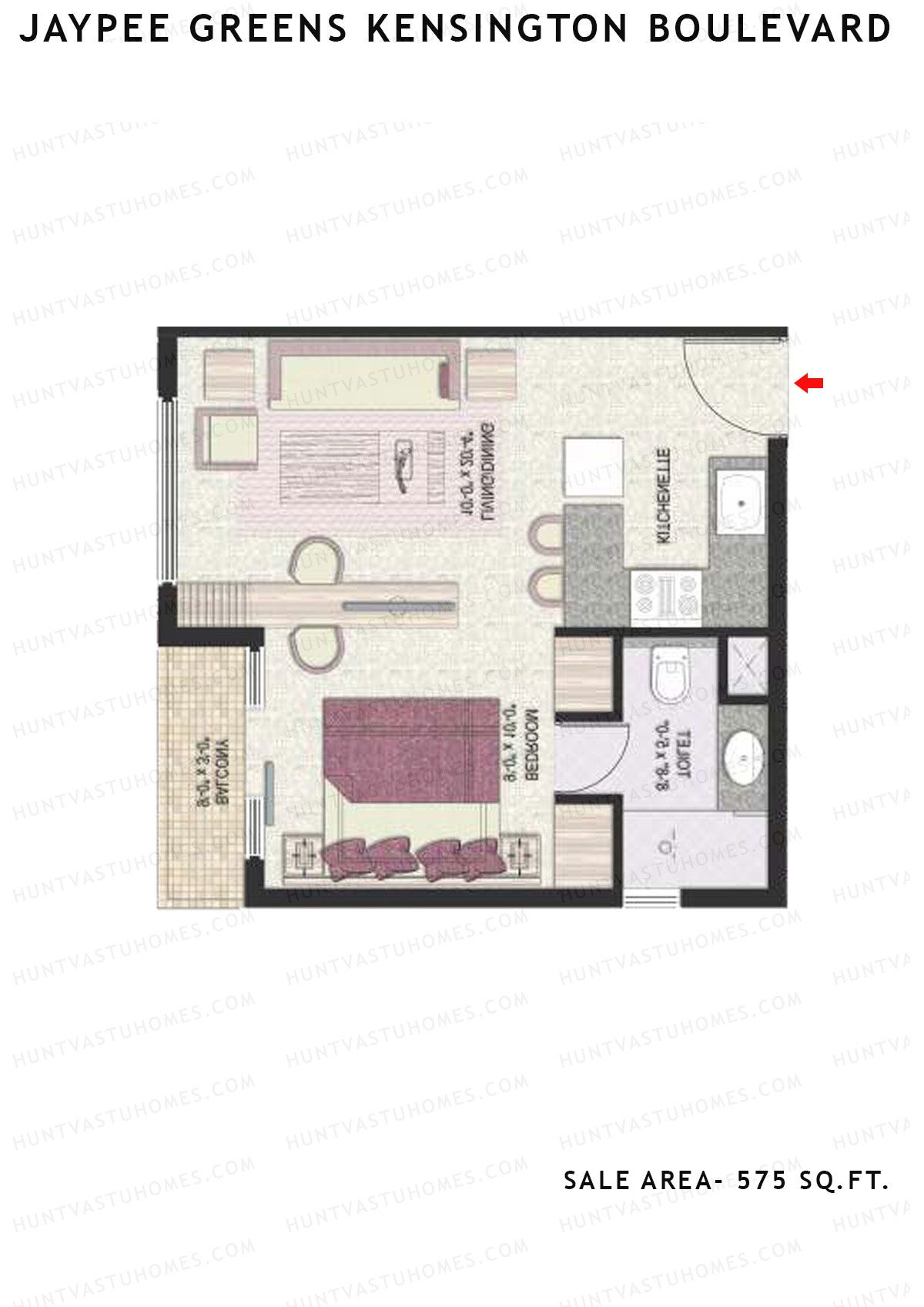 Jaypee Greens Kensington Boulevard KBA 10 Unit 1 (Type A) Floor Plan