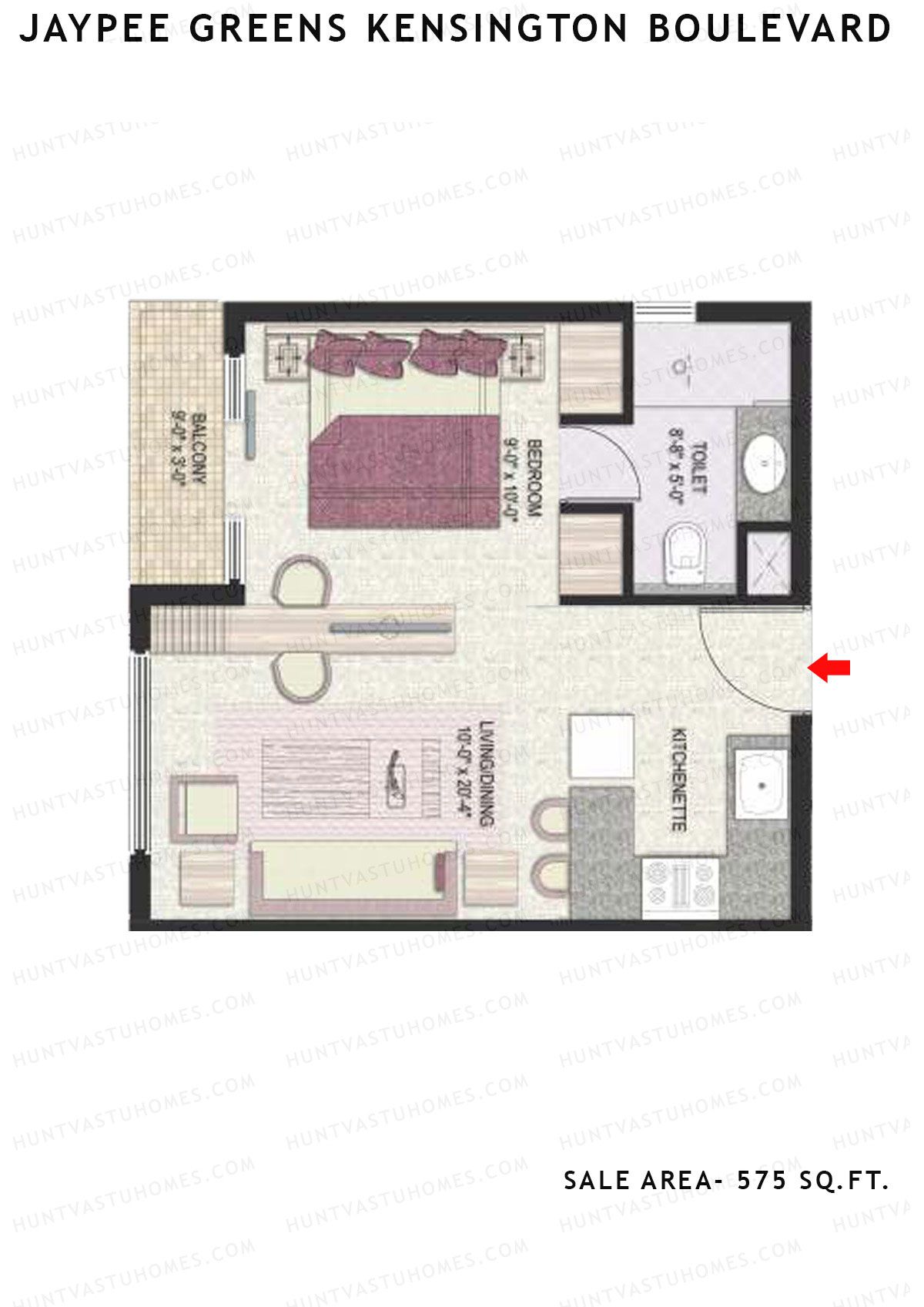 Jaypee Greens Kensington Boulevard KBA 10 Unit 2 (Type A) Floor Plan