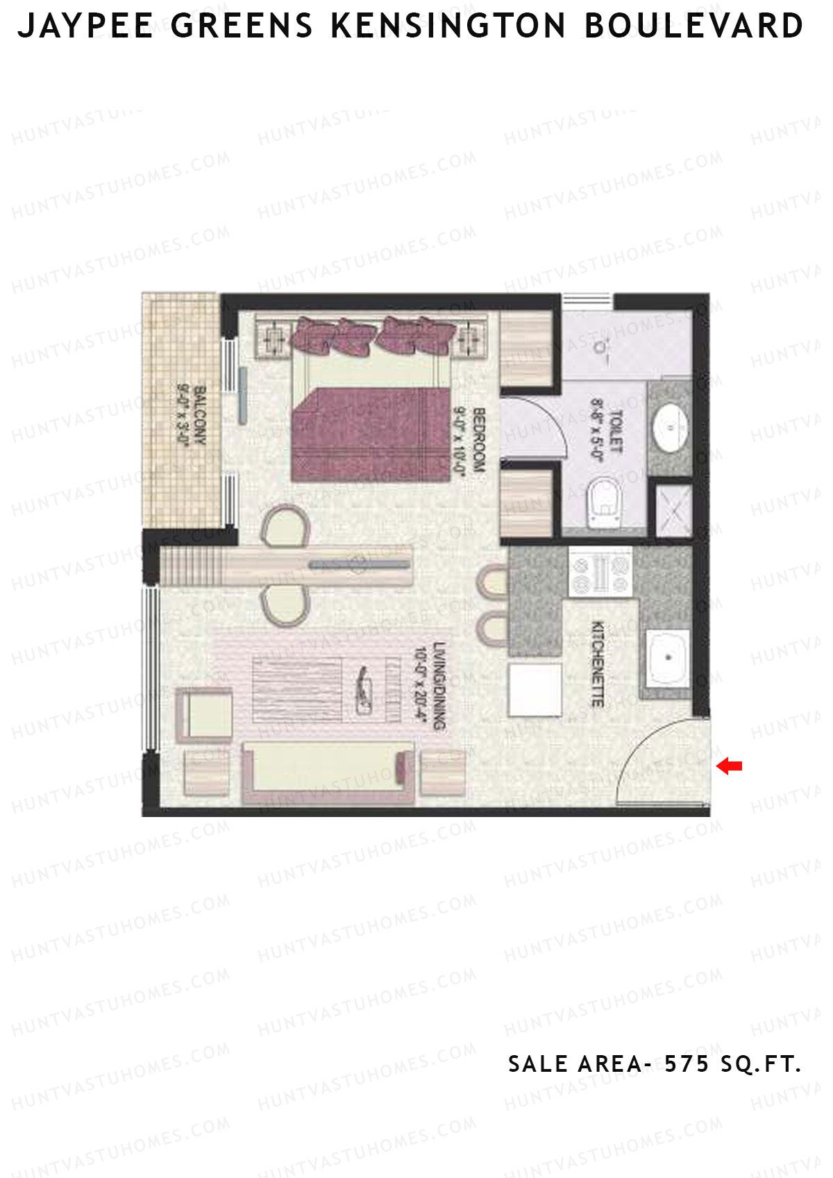 Jaypee Greens Kensington Boulevard KBA 10 Unit 4 (Type A) Floor Plan