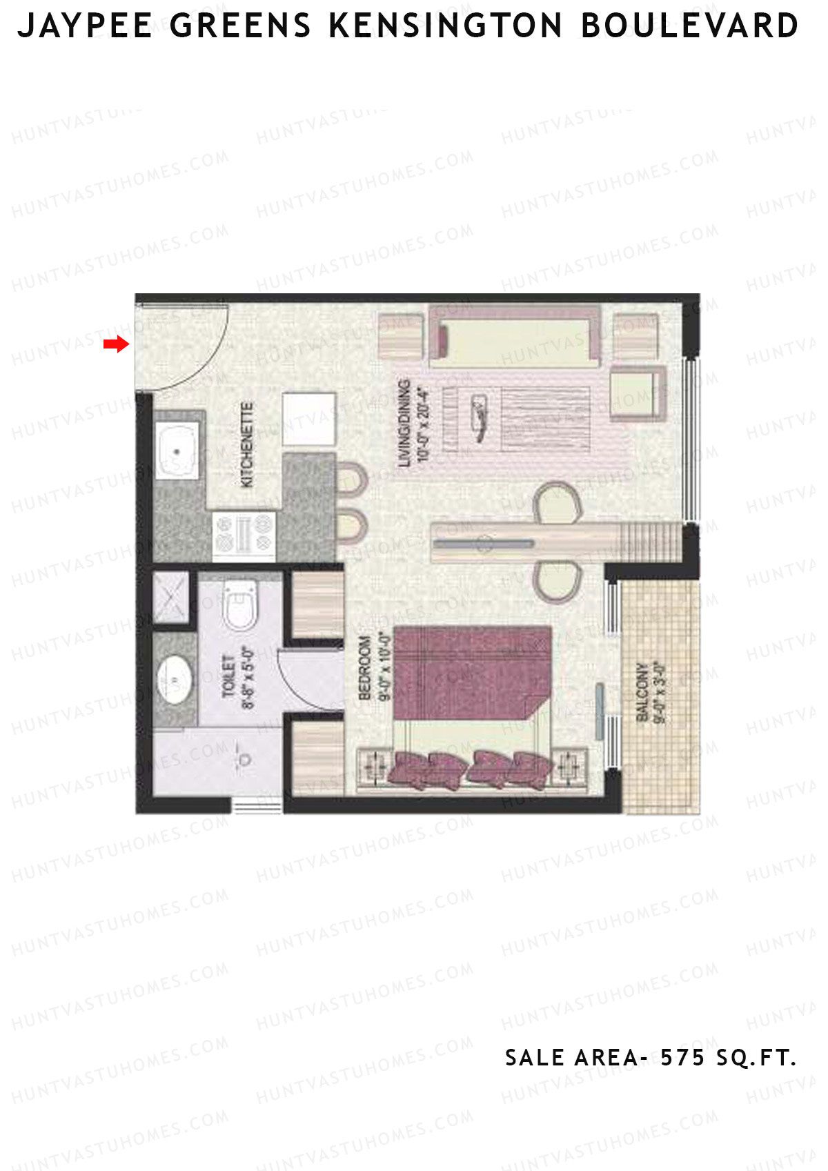 Jaypee Greens Kensington Boulevard KBA 10 Unit 5 (Type A) Floor Plan