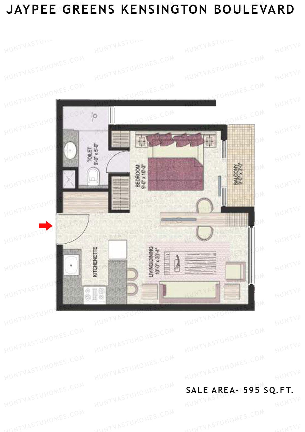 Jaypee Greens Kensington Boulevard KBA 10 Unit 6 (Type B) Floor Plan