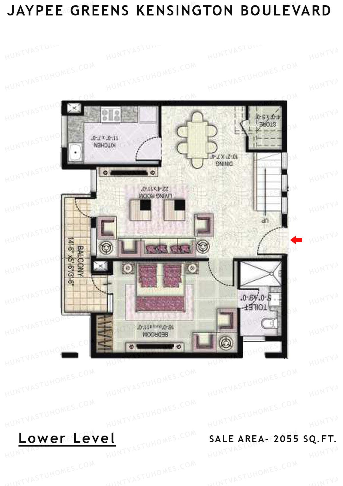 Jaypee Greens Kensington Boulevard KBA 4 Unit 4, Duplex (Type A) Floor Plan