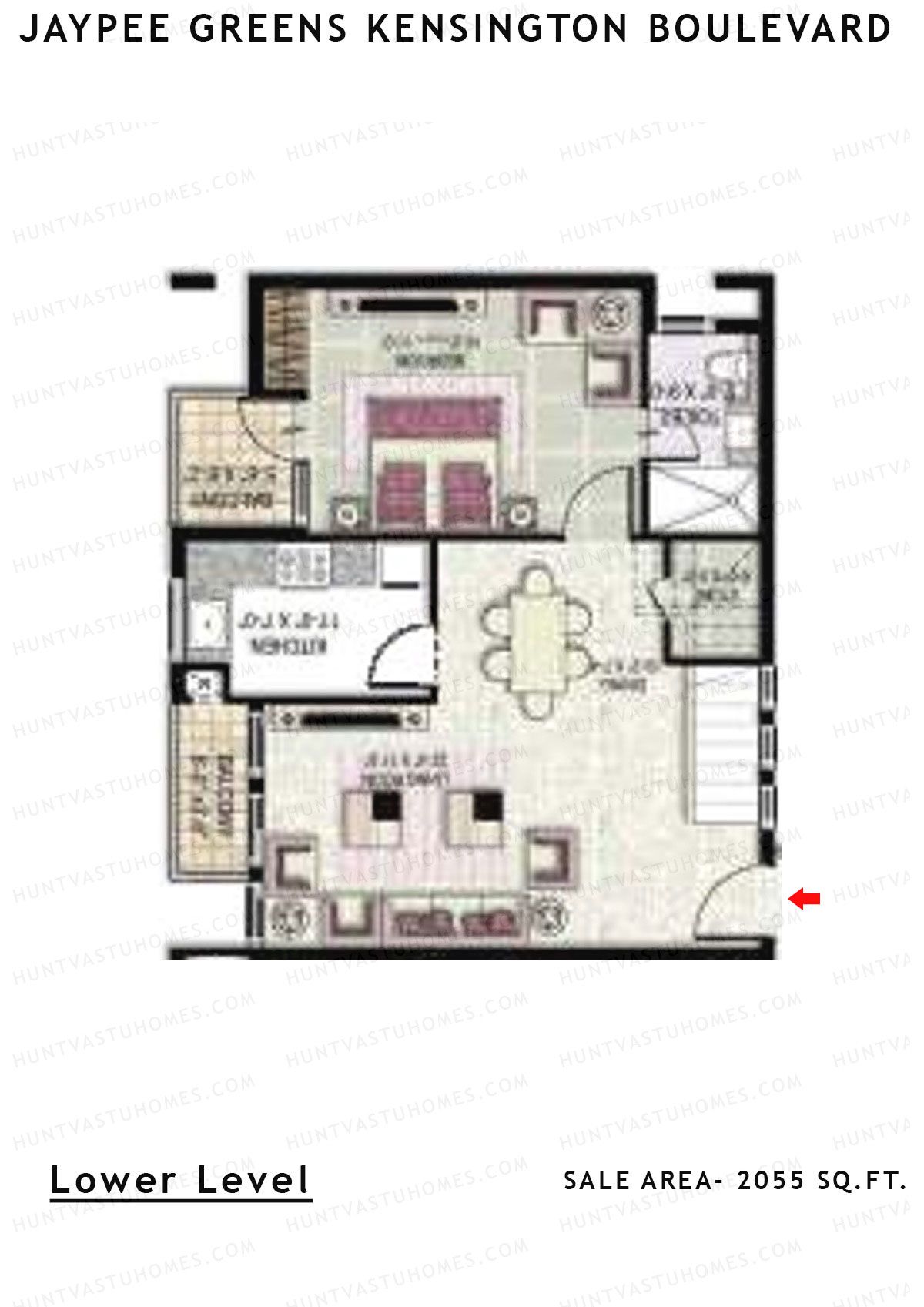 Jaypee Greens Kensington Boulevard KBA 4 Unit 4, Duplex (Type B) Floor Plan