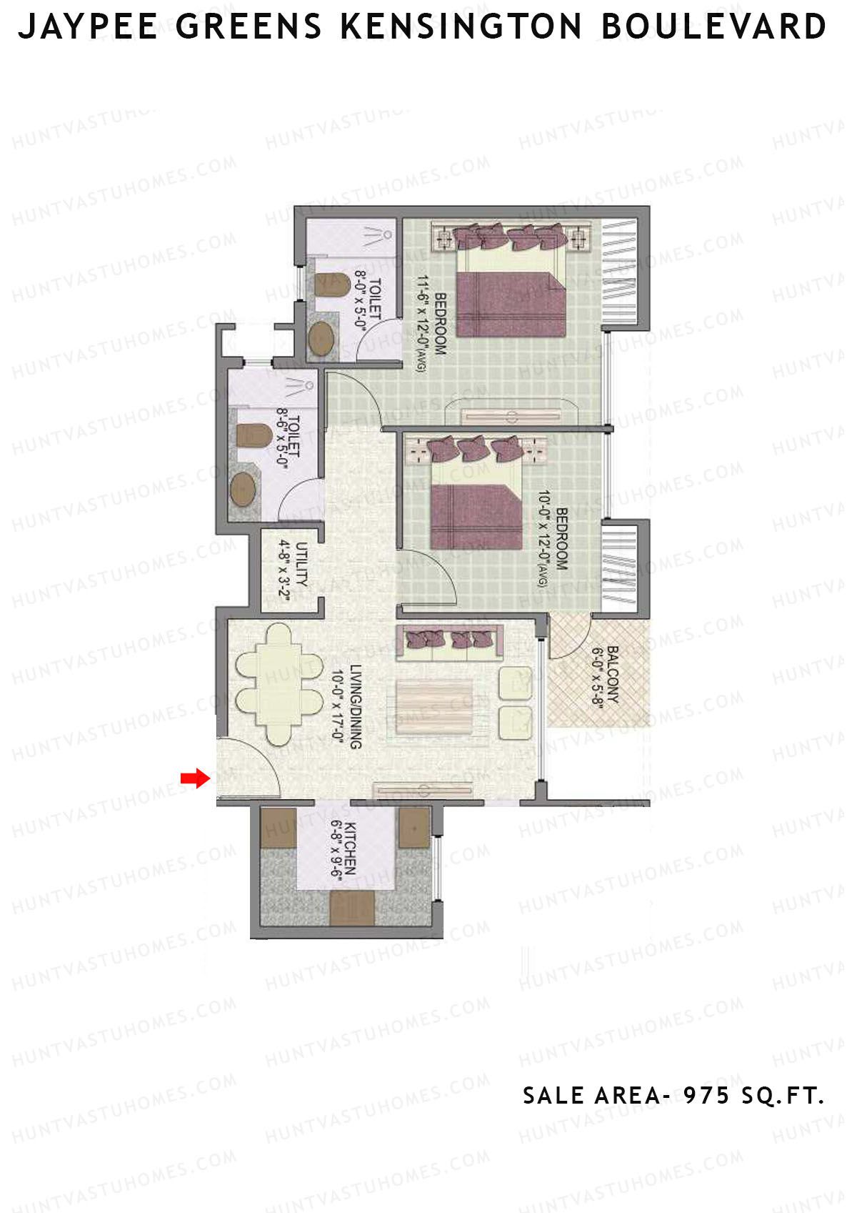 Jaypee Greens Kensington Boulevard KBA 2 Unit 4 Floor Plan