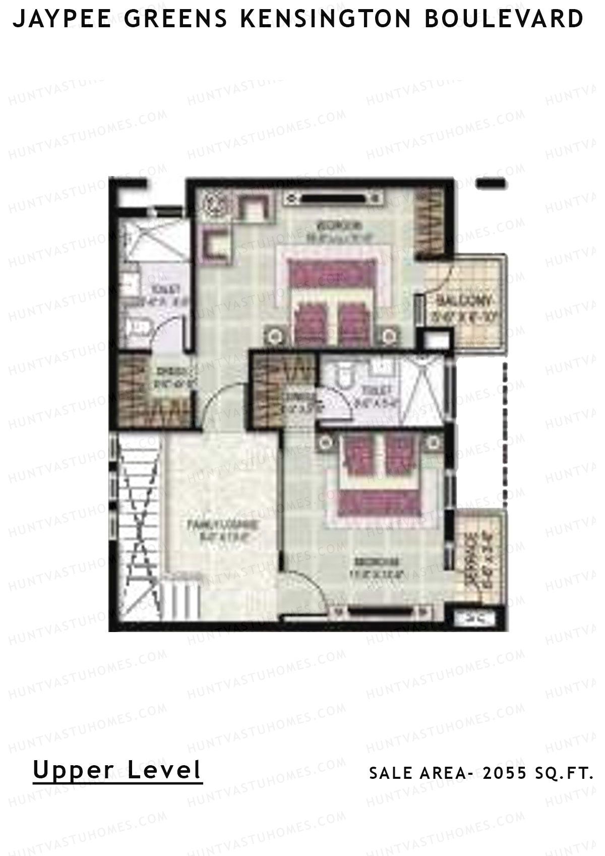 Jaypee Greens Kensington Boulevard KBA 4 Unit 2, Duplex (Type A) Floor Plan
