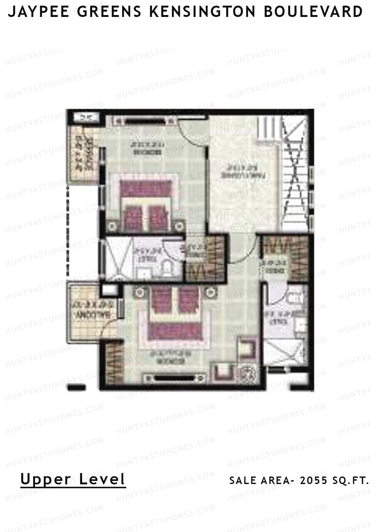 Jaypee Greens Kensington Boulevard KBA 4 Unit 4, Duplex (Type A) Floor Plan