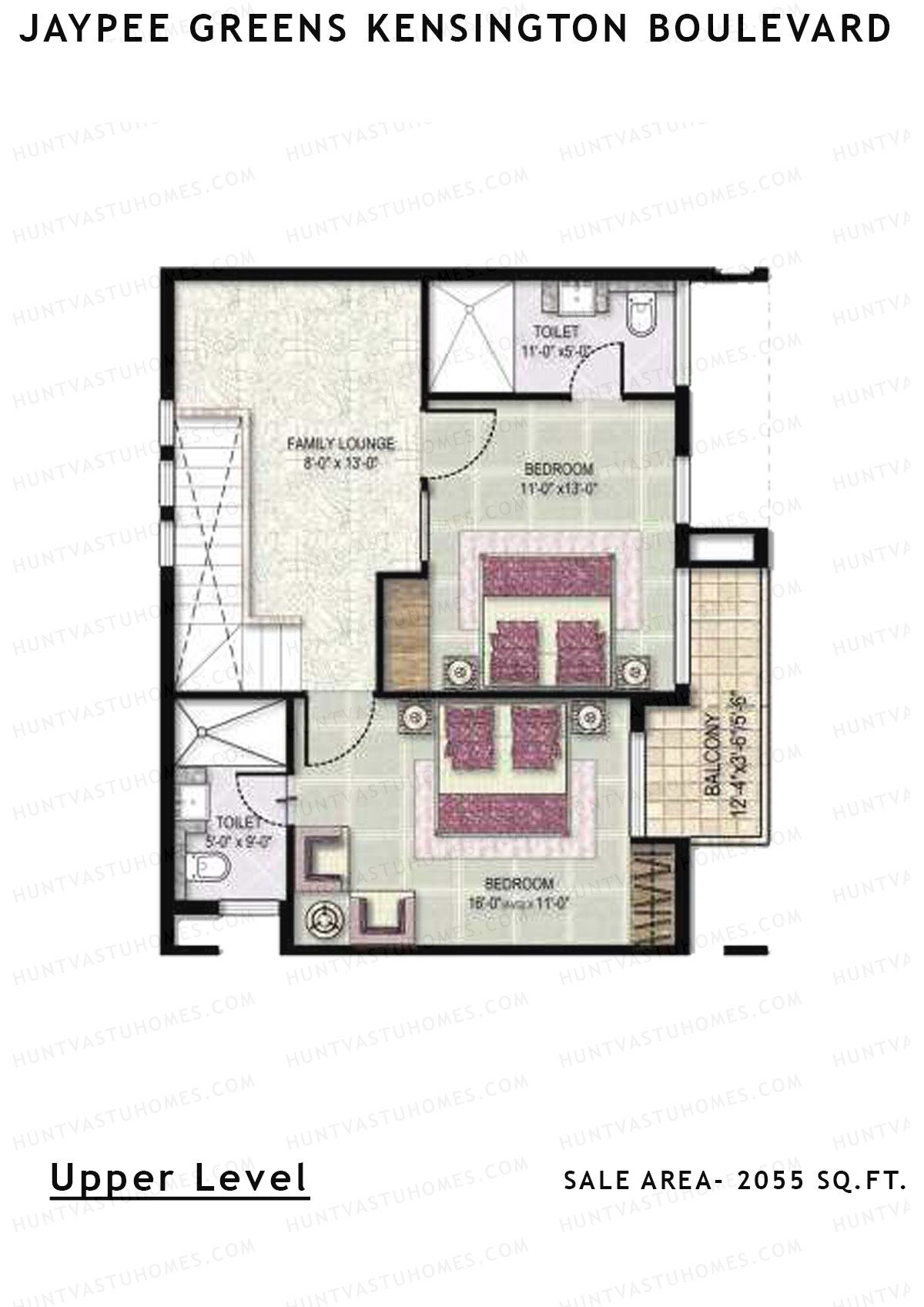 Jaypee Greens Kensington Boulevard KBA 4 Unit 2, Duplex (Type B) Floor Plan